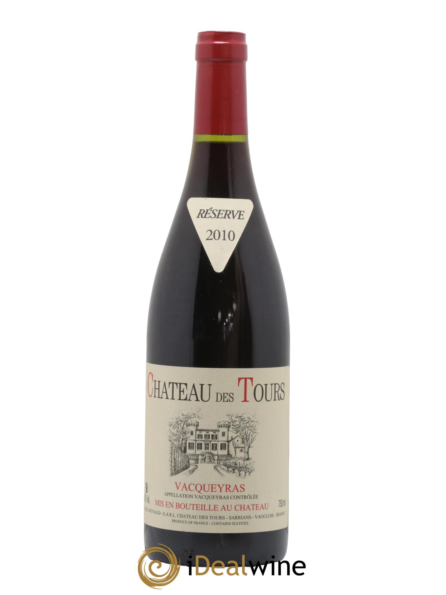 Vacqueyras Château des Tours Emmanuel Reynaud 2010 - Lot de 1 bouteille - 0