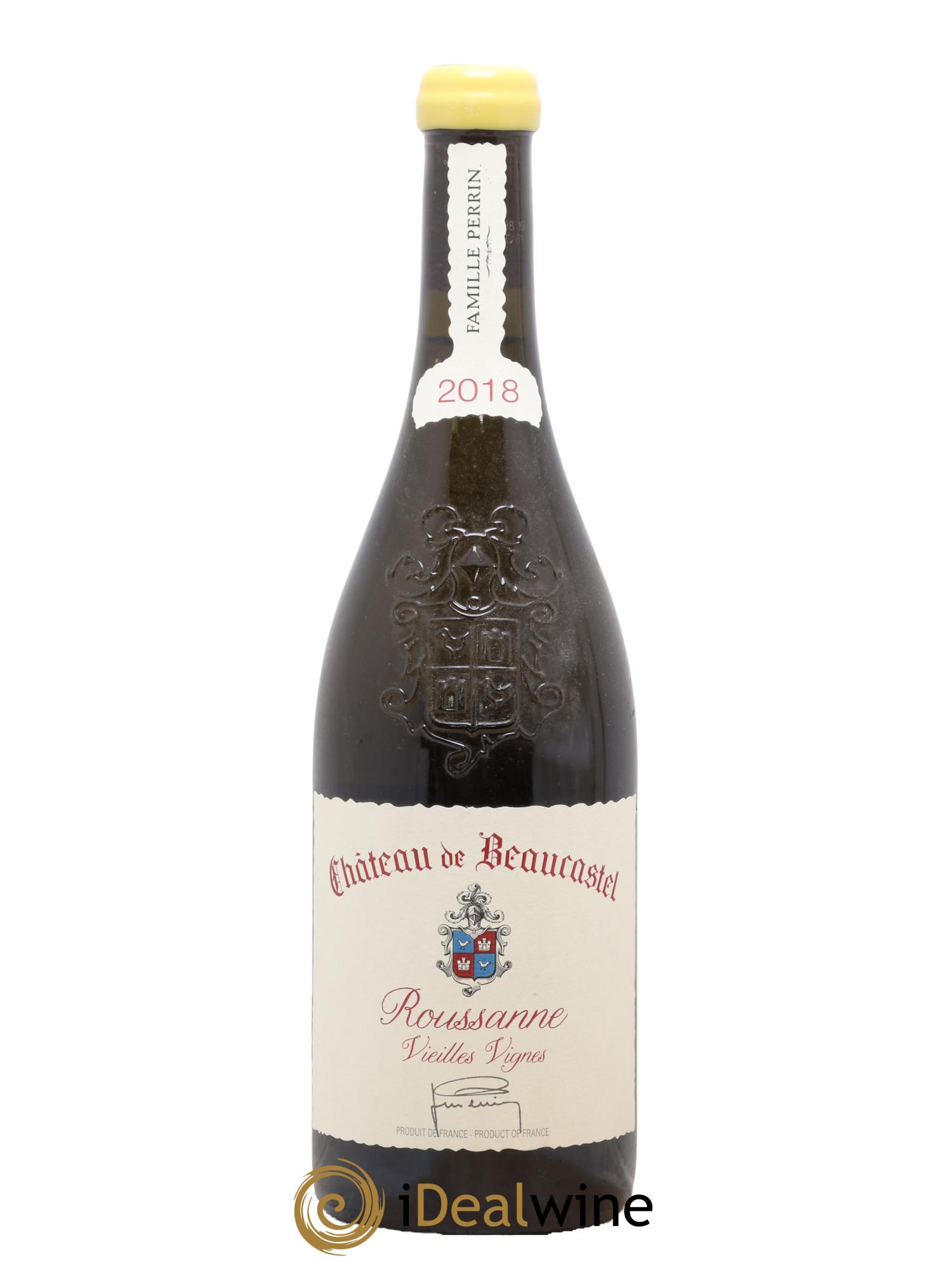 Châteauneuf-du-Pape Château de Beaucastel Vieilles vignes Roussanne Famille Perrin 2018 - Lot de 1 bouteille - 0