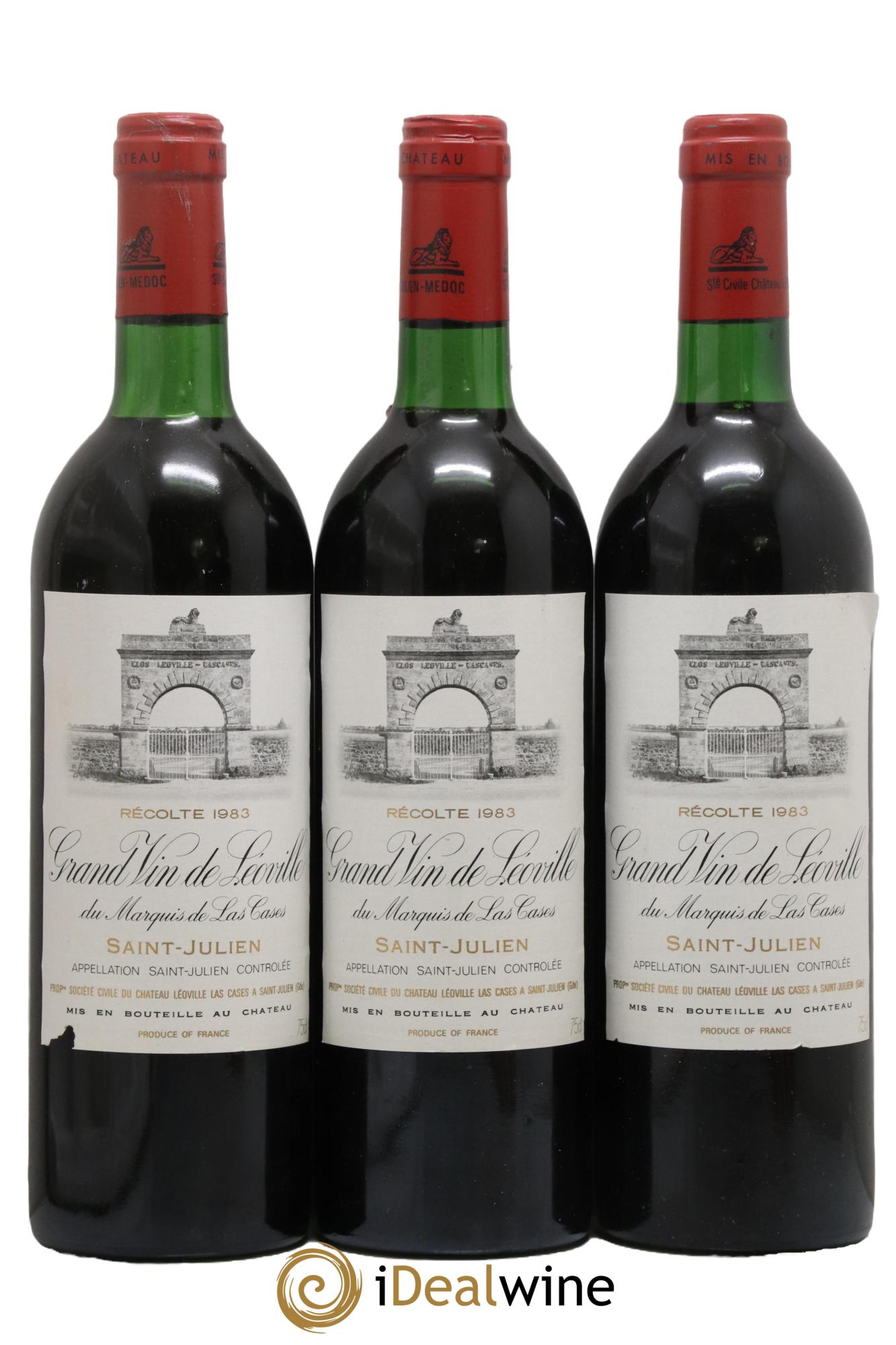 Château Léoville Las Cases 2ème Grand Cru Classé 1983 - Lot of 3 bottles - 0