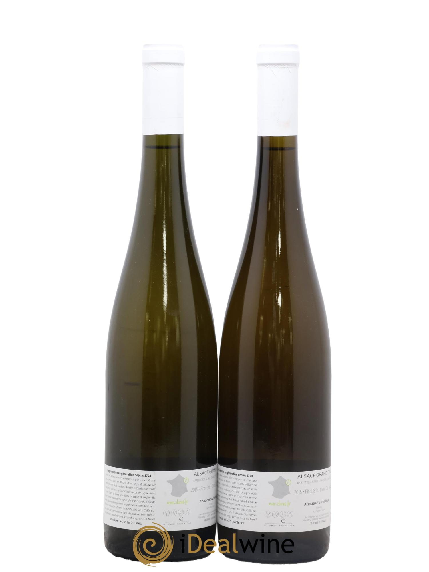 Alsace Pinot Gris Grand Cru Hengst Vignoble les 2 Lunes 2015 - Posten von 2 Flaschen - 1