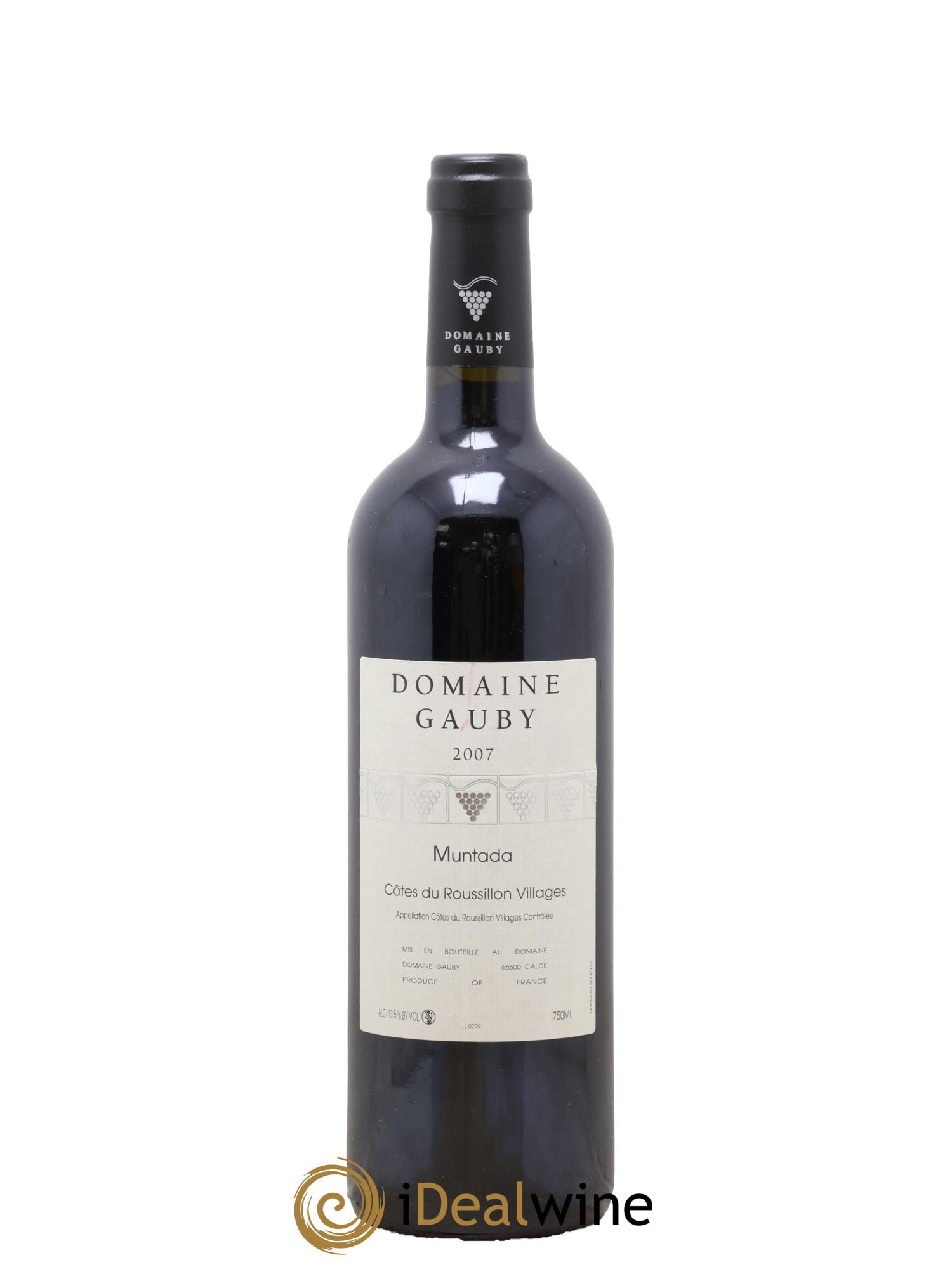 Côtes Catalanes (anciennement Côtes du Roussillon Villages) La Muntada Gauby (Domaine) 2007 - Lot de 1 bouteille - 0