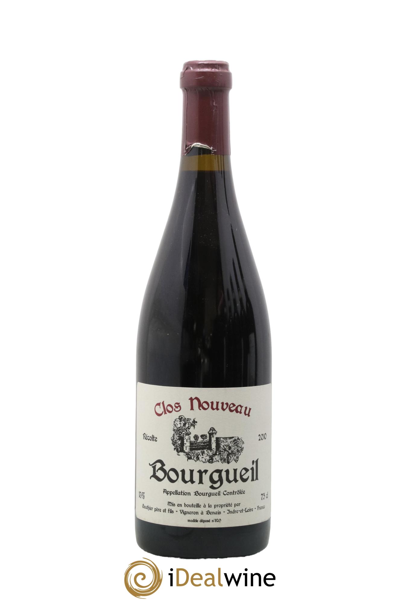 Bourgueil Clos Nouveau Domaine du Bel Air 2010 - Lot de 1 bouteille - 0