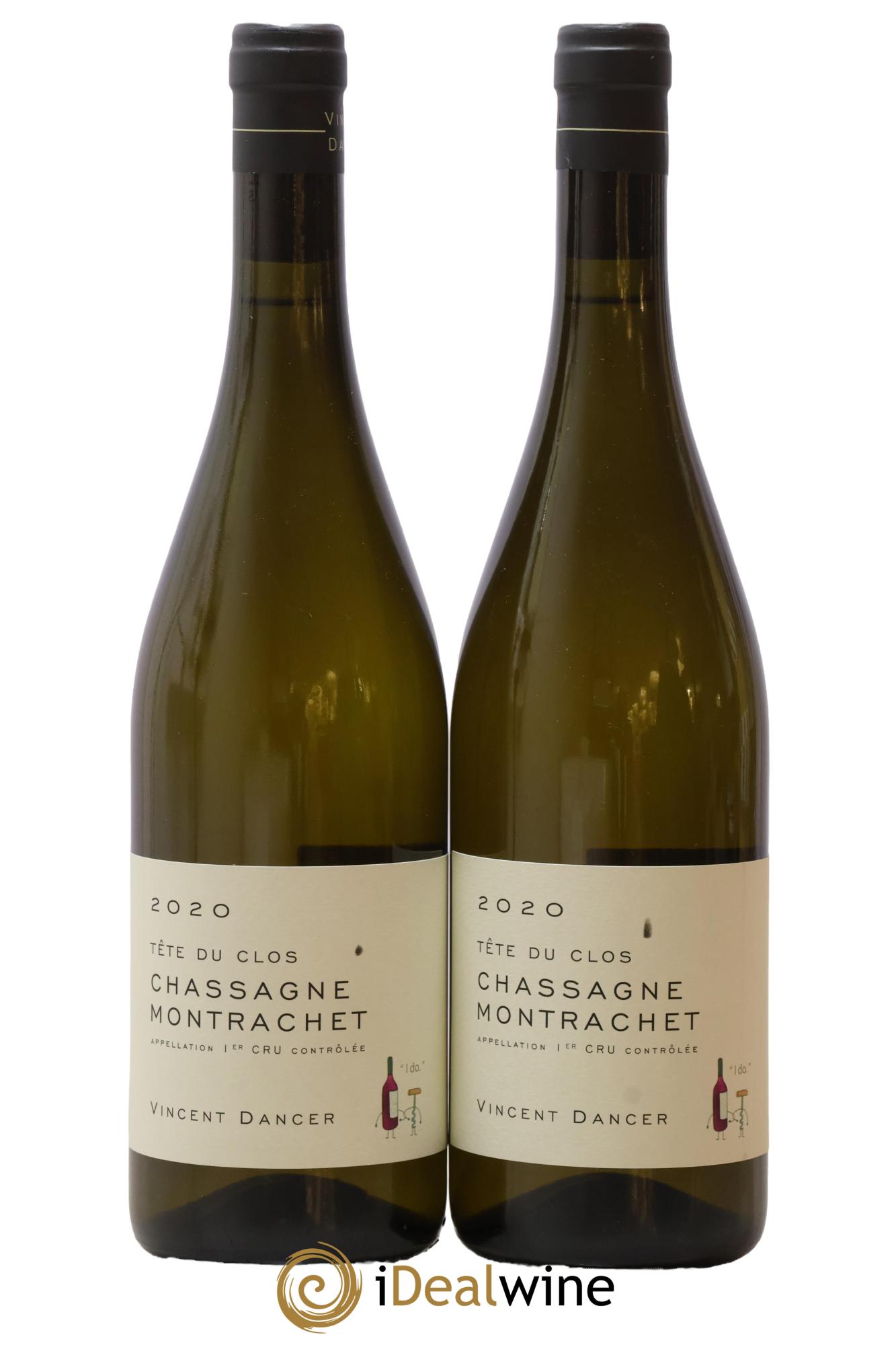 Chassagne-Montrachet 1er Cru (Morgeot) Tête du Clos Vincent Dancer 2020 - Posten von 2 Flaschen - 0