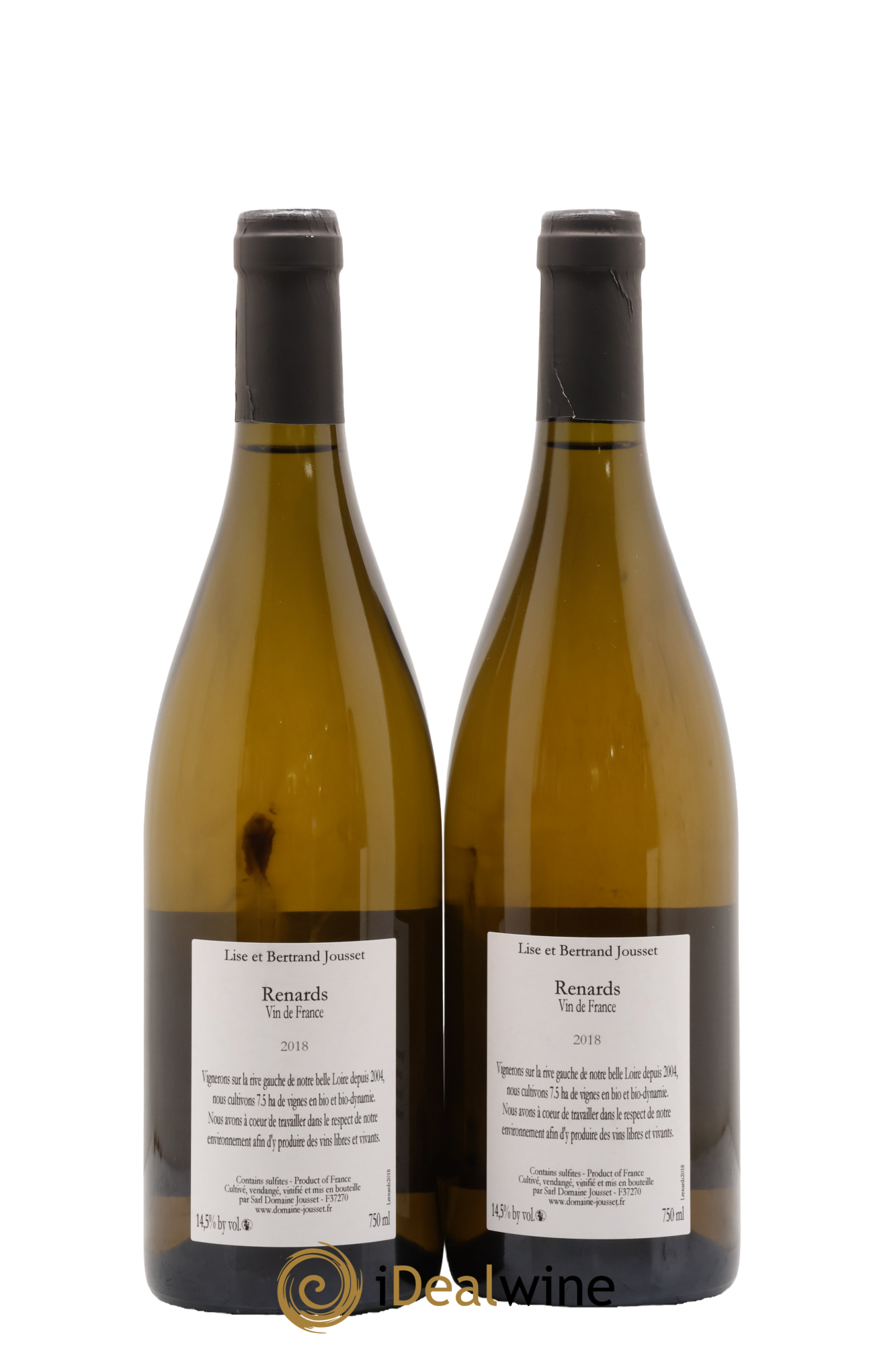 Vin de France Renards Lise et Bertrand Jousset 2018 - Lot de 2 bouteilles - 1