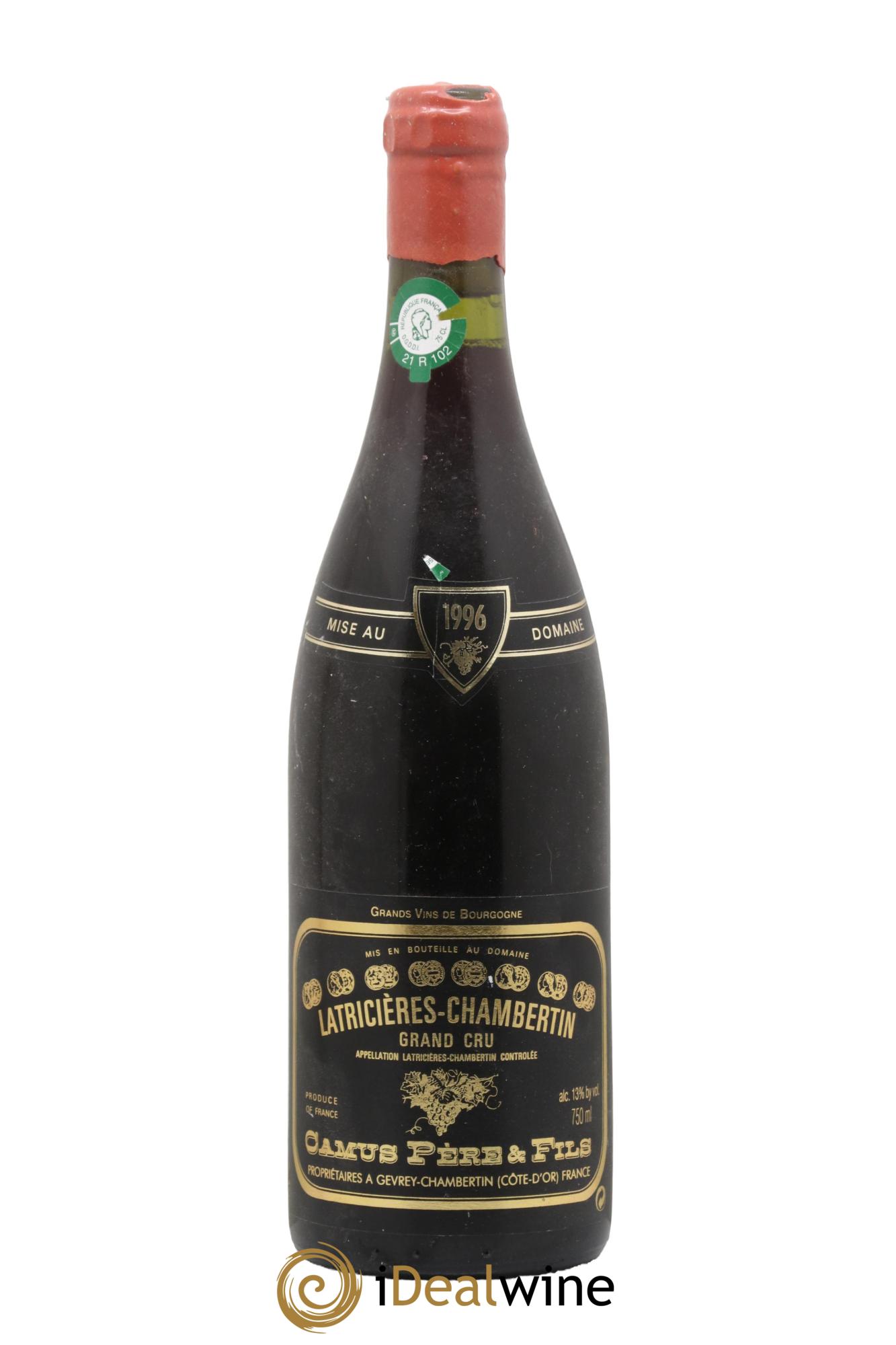 Latricières-Chambertin Grand Cru Camus Père et Fils (Domaine) 1996 - Lot of 1 bottle - 0