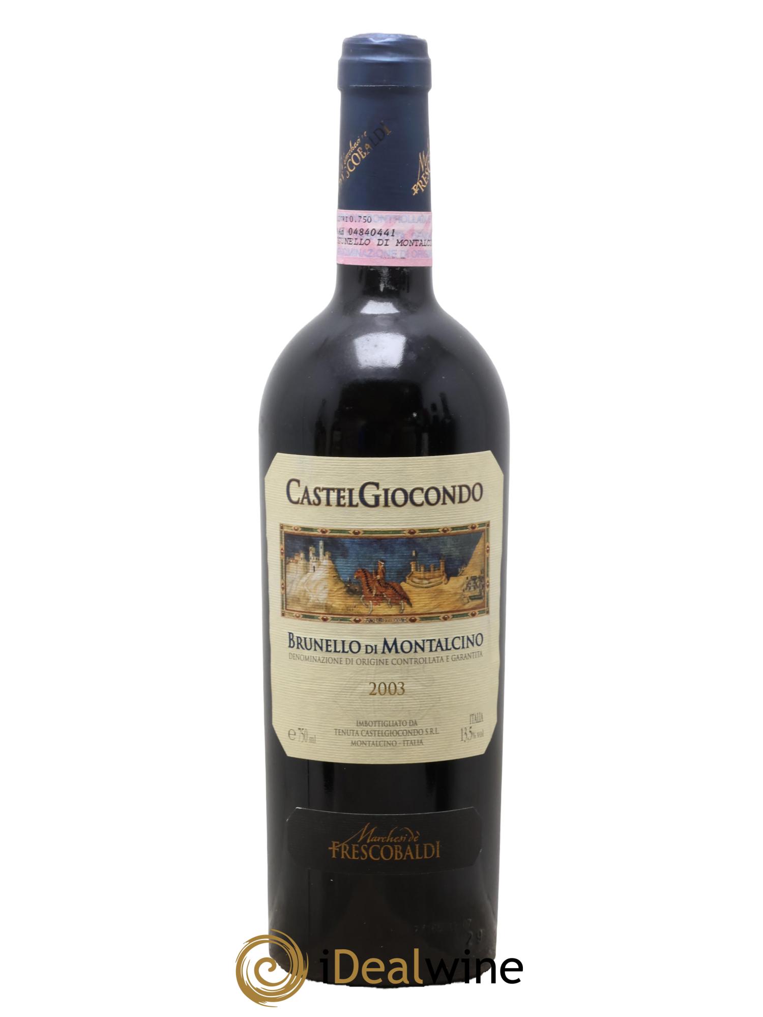 Brunello di Montalcino DOCG Castelgiocondo Frescobaldi 2003 - Lotto di 1 bottiglia - 0