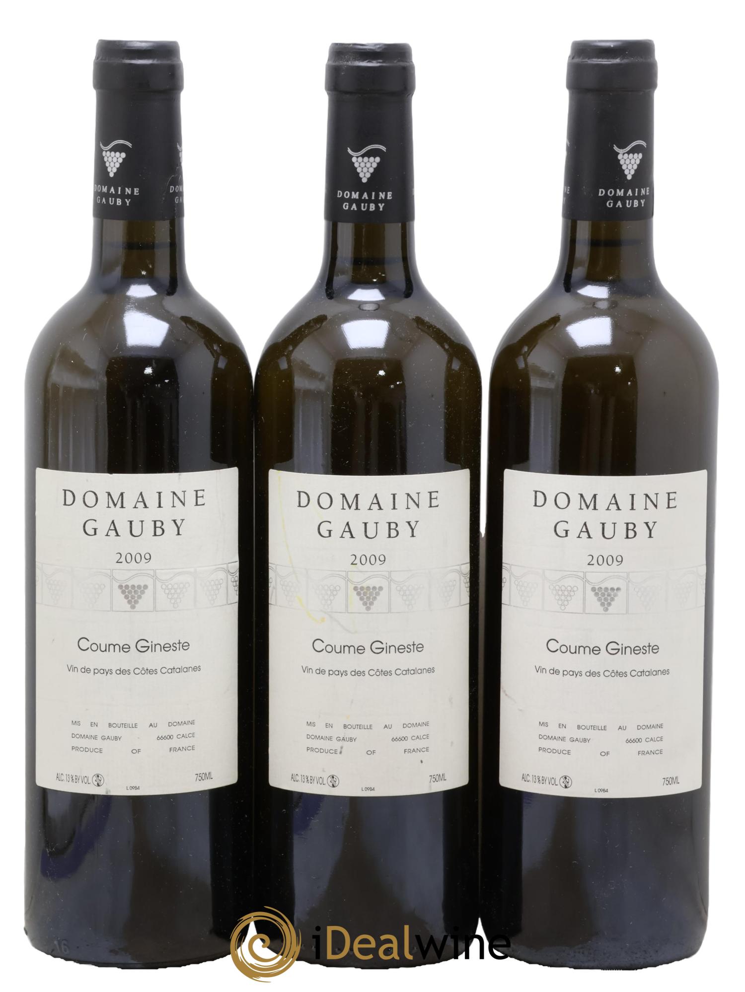 Côtes Catalanes Coume Gineste Gauby (Domaine) 2009 - Lot de 3 bouteilles - 0