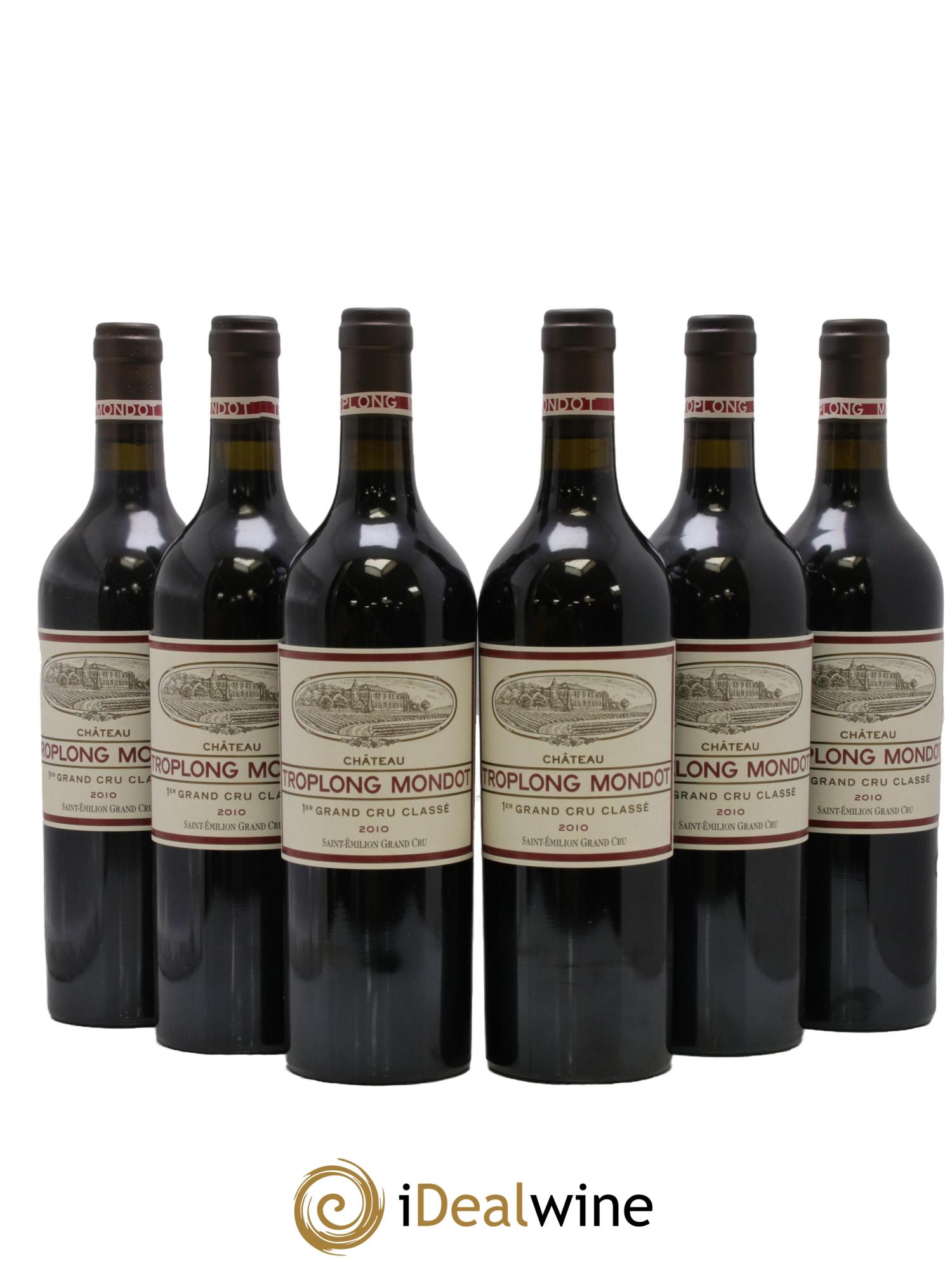 Château Troplong Mondot 1er Grand Cru Classé B 2010 - Lot de 6 bouteilles - 0