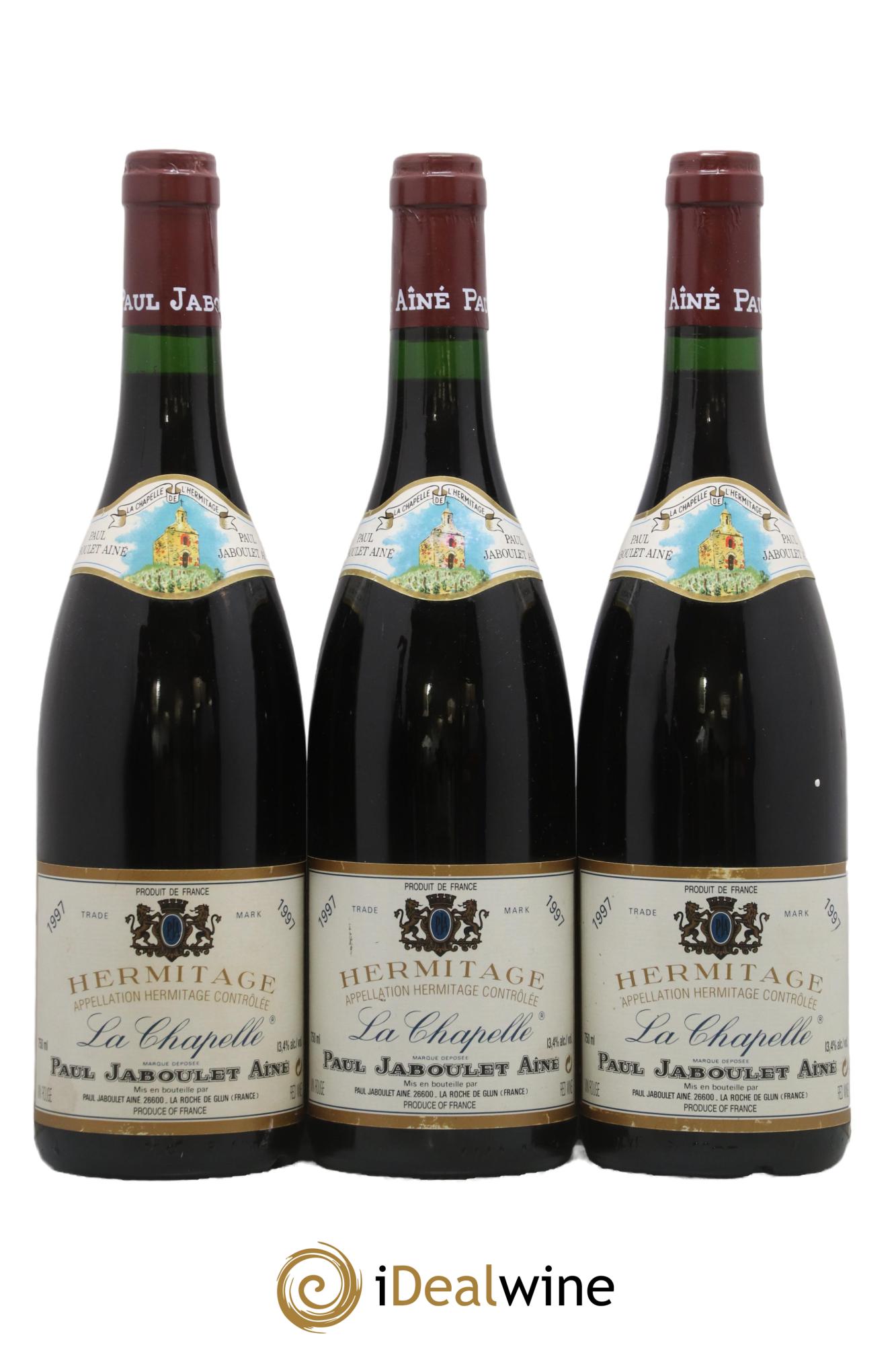 Hermitage La Chapelle Paul Jaboulet Ainé 1997 - Lot of 3 bottles - 0