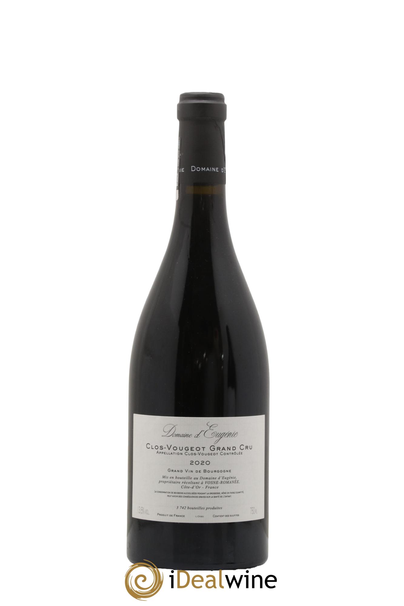 Clos de Vougeot Grand Cru Domaine René Engel - Domaine Eugénie 2020 - Lot de 1 bouteille - 1