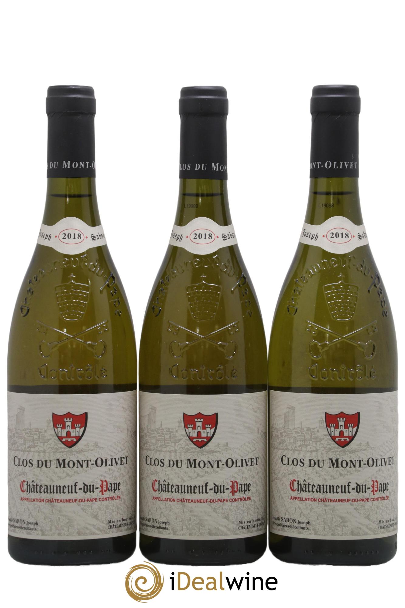 Châteauneuf-du-Pape Clos du Mont-Olivet 2018 - Lotto di 3 bottiglie - 0