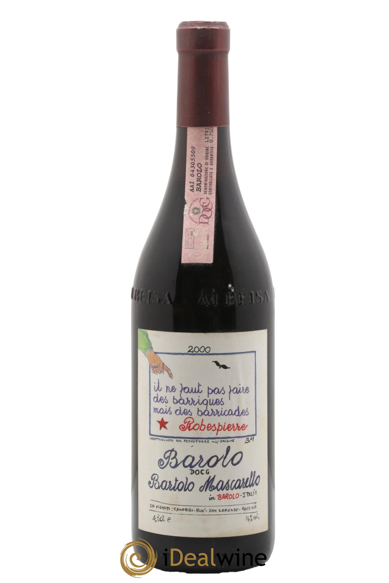 Barolo DOCG Artist Label Bartolo Mascarello 2000 - Lot de 1 bouteille - 0