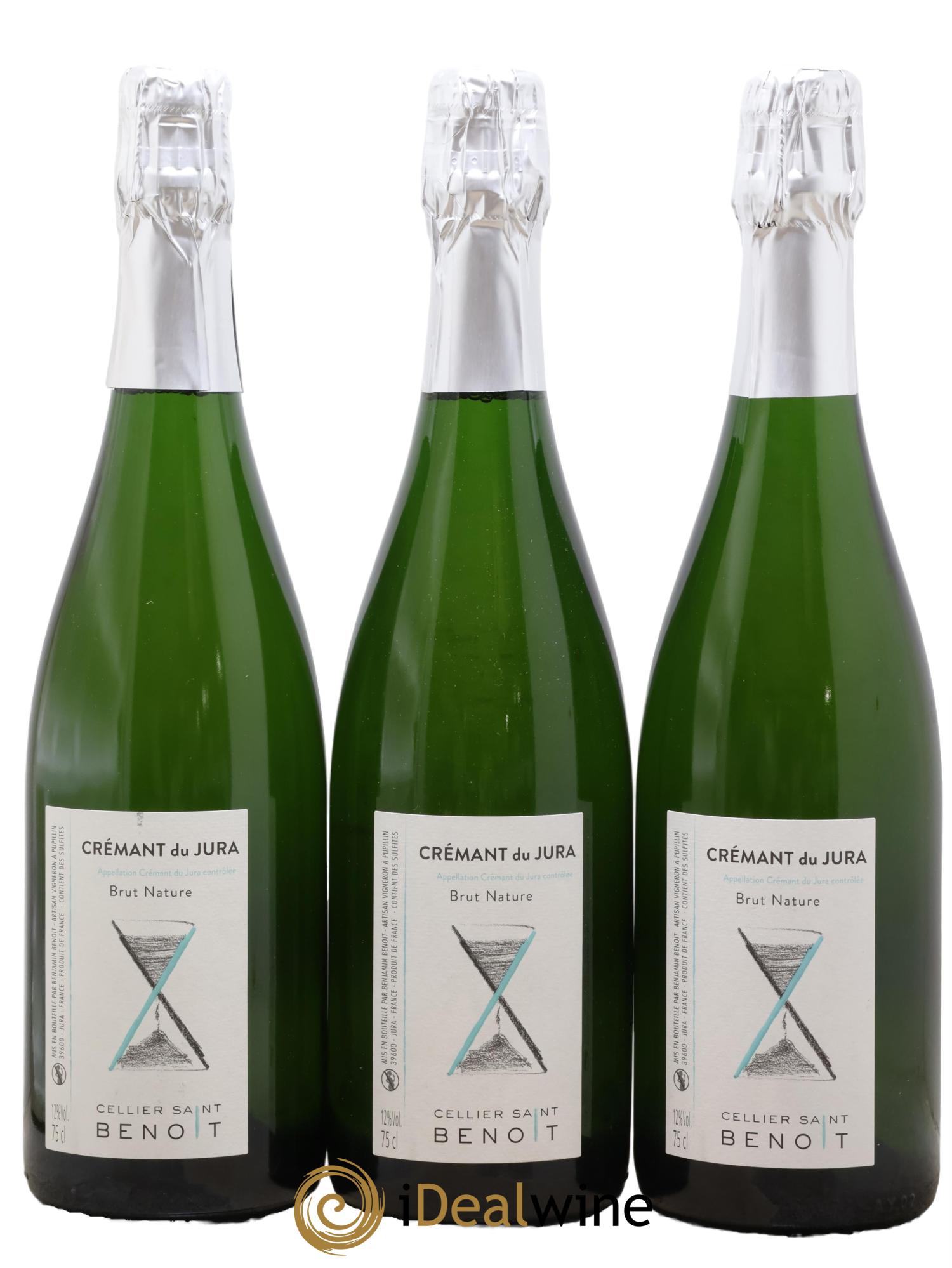 Crémant du Jura Brut Nature Cellier Saint Benoît - Lotto di 3 bottiglie - 0