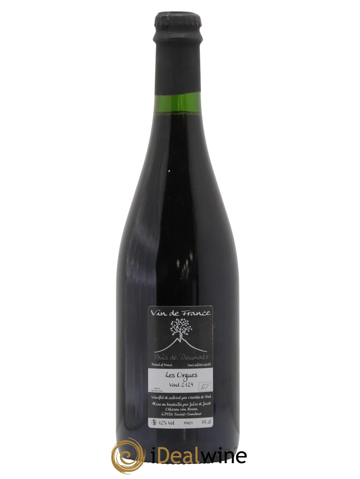 Vin de France Les Orgues Vignoble de l'Arbre Blanc  2021 - Lot de 1 bouteille - 1