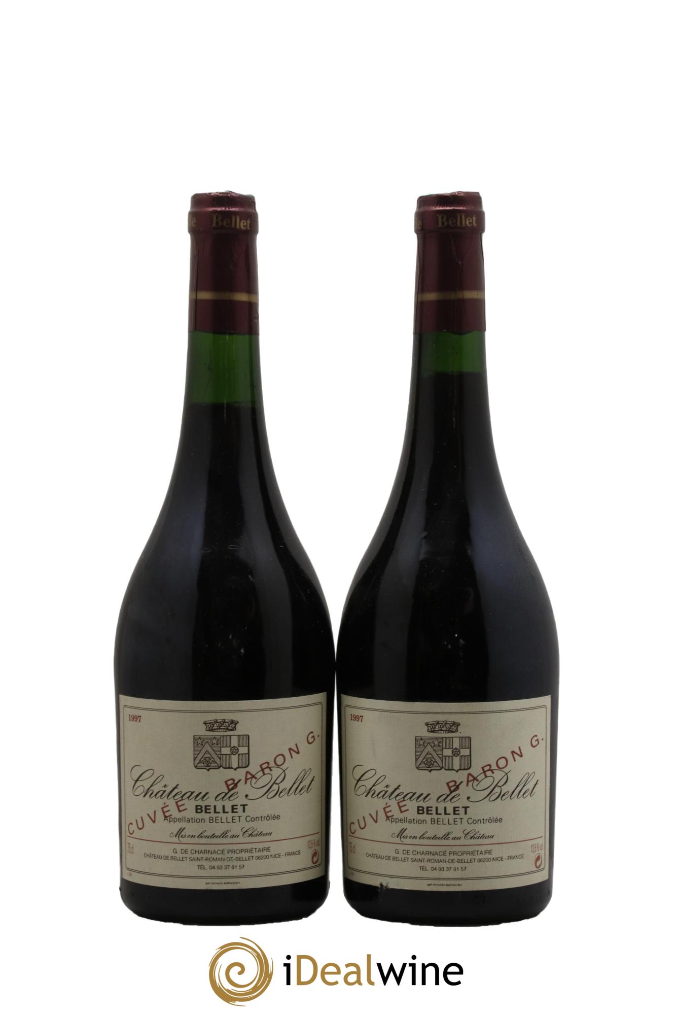 Bellet Château de Bellet Baron G 1997 - Lot de 2 bouteilles - 0