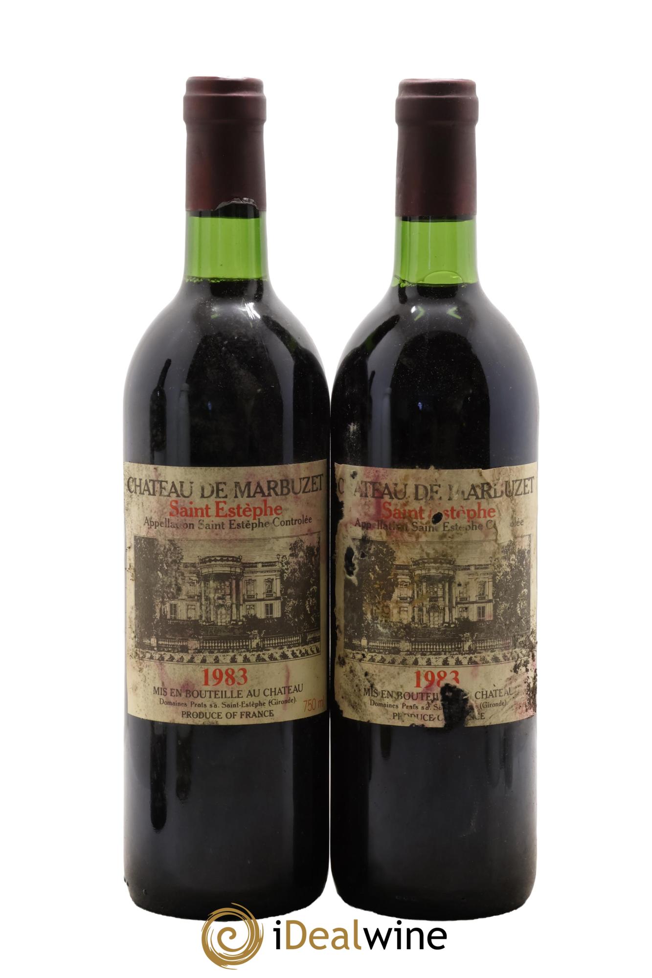 Château de Marbuzet Cru Bourgeois 1983 - Lot of 2 bottles - 0