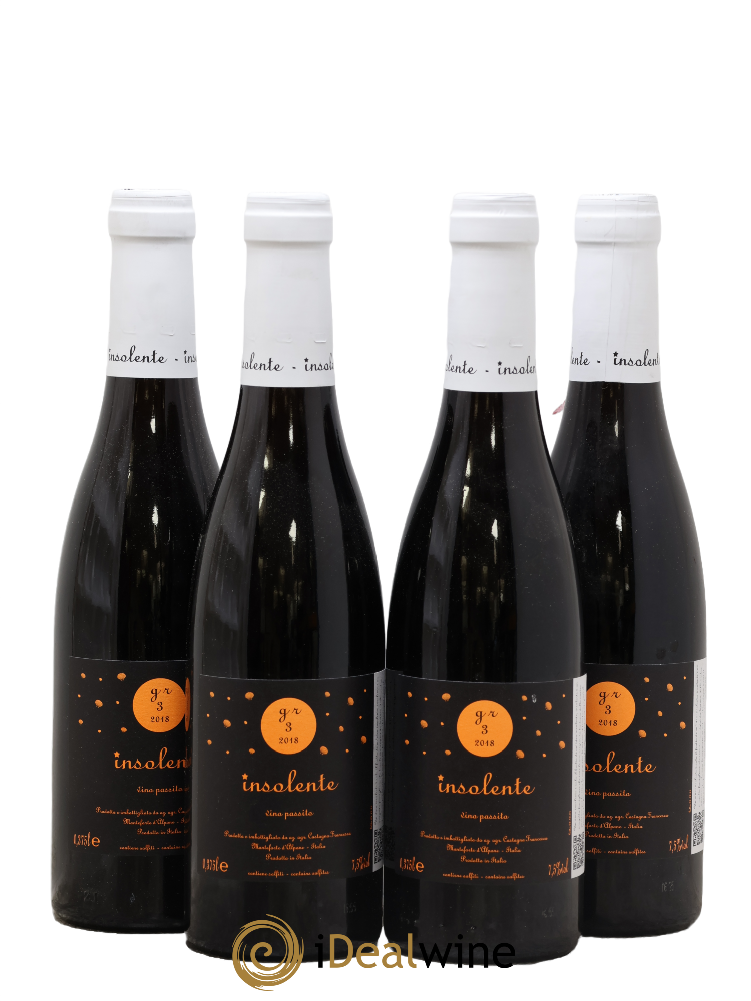 Passito di Pantelleria DOC GR3 Insolente Castagna Francesca 2018 - Lotto di 4 mezze bottiglie - 0