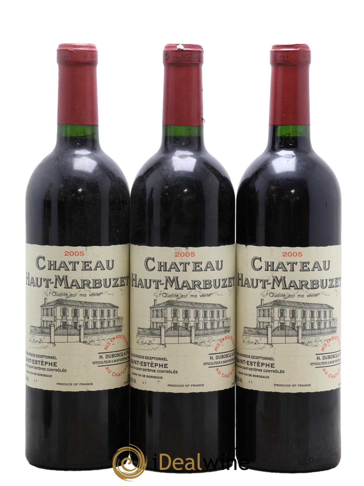 Château Haut Marbuzet 2005 - Lot de 3 bouteilles - 0