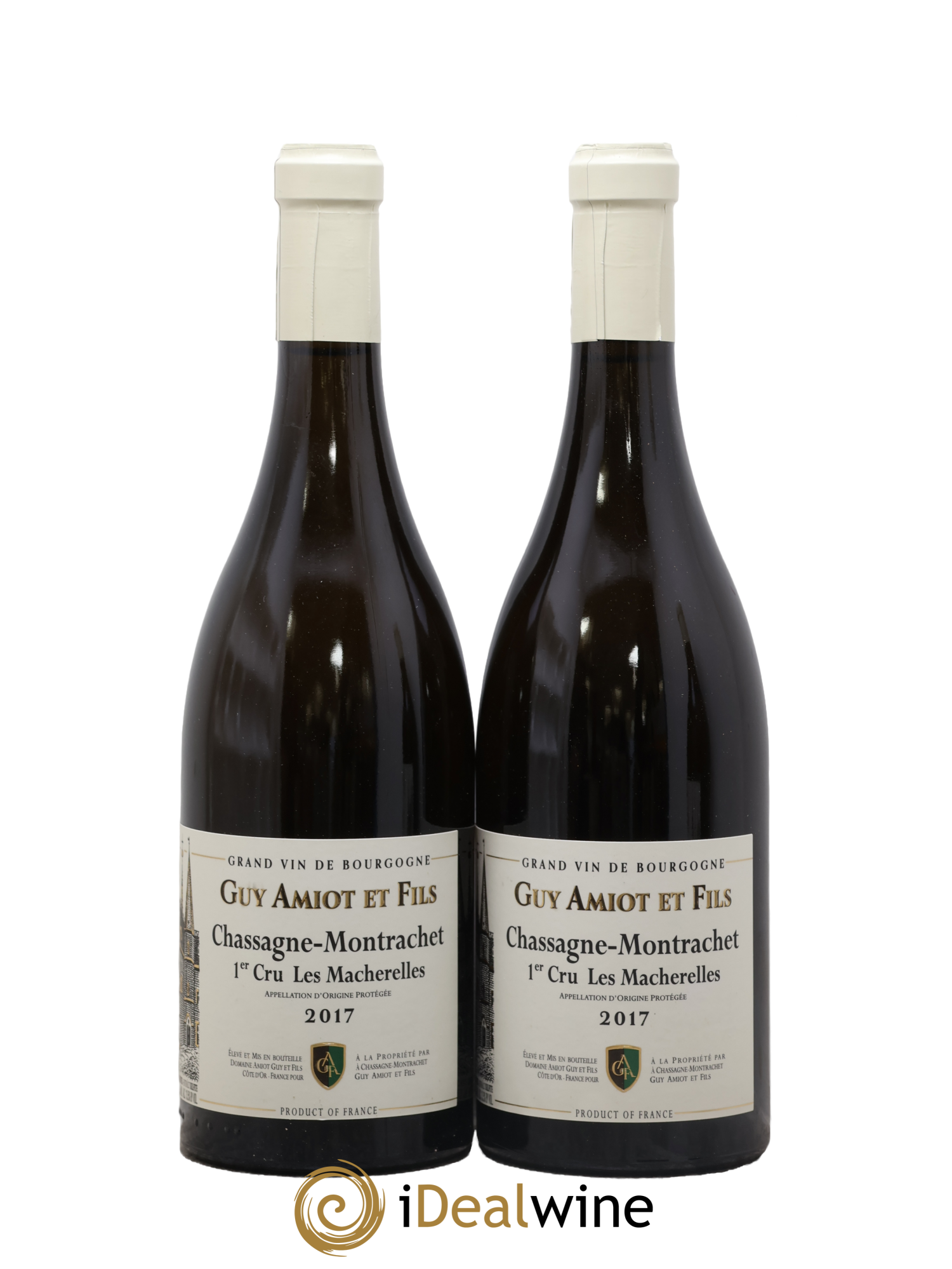 Chassagne-Montrachet 1er Cru Les Macherelles Guy Amiot & Fils 2017 - Posten von 2 Flaschen - 0
