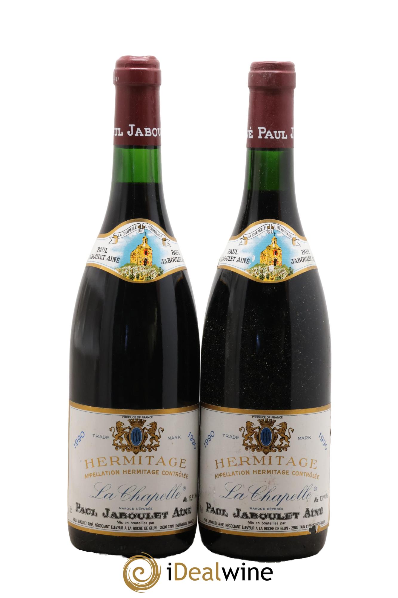 Hermitage La Chapelle Paul Jaboulet Ainé 1990 - Lot de 2 bouteilles - 0