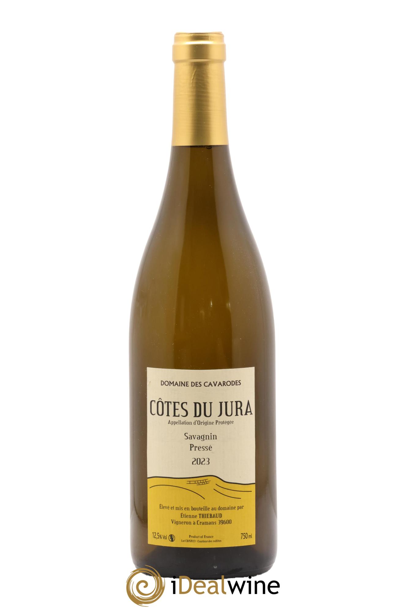 Côtes du Jura Savagnin pressé Cavarodes (Domaine des) - Etienne Thiébaud 2023 - Posten von 1 Flasche - 0