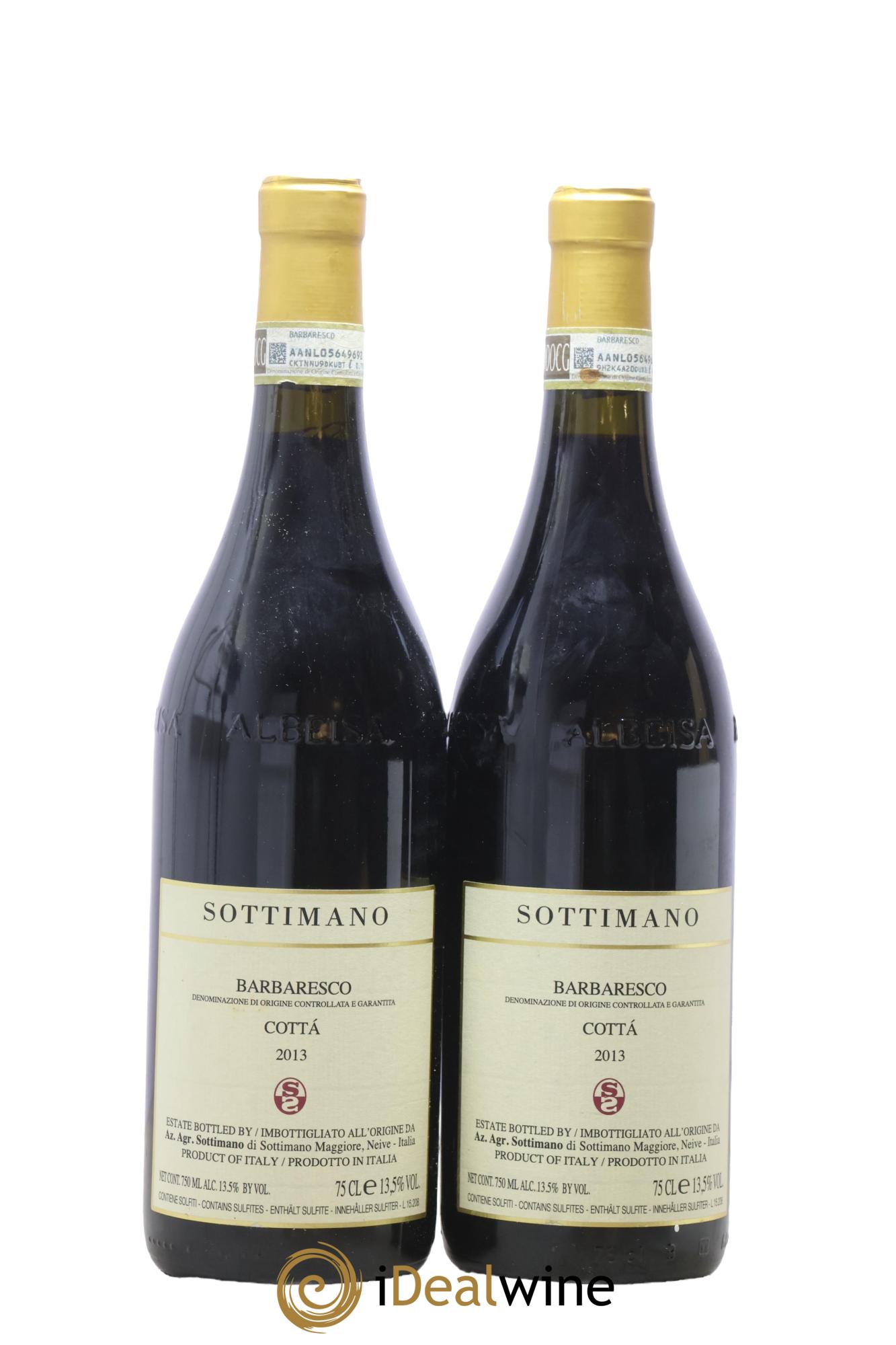 Barbaresco DOCG Cottà Sottimano 2013 - Lot de 2 bouteilles - 0