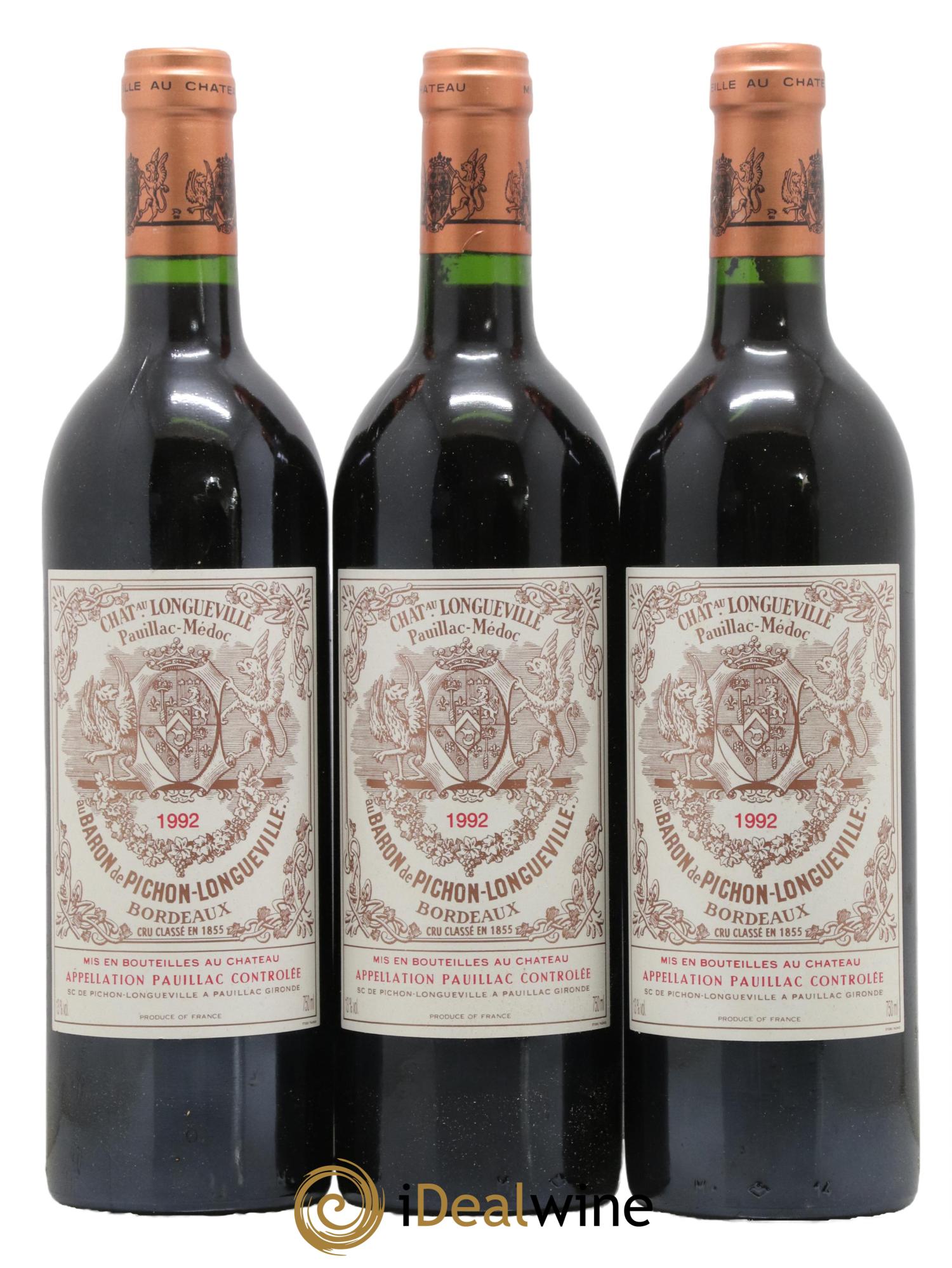 Pichon Longueville Baron 2ème Grand Cru Classé 1992 - Lot de 6 bouteilles - 2