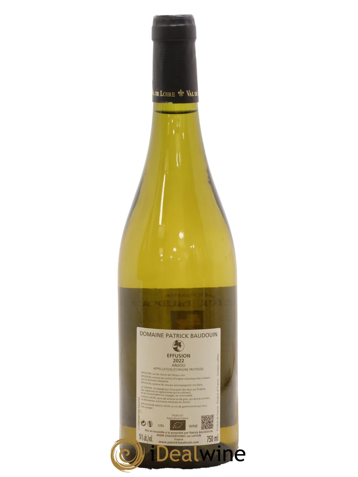 Anjou Effusion Patrick Baudouin 2022 - Lot de 1 bouteille - 1