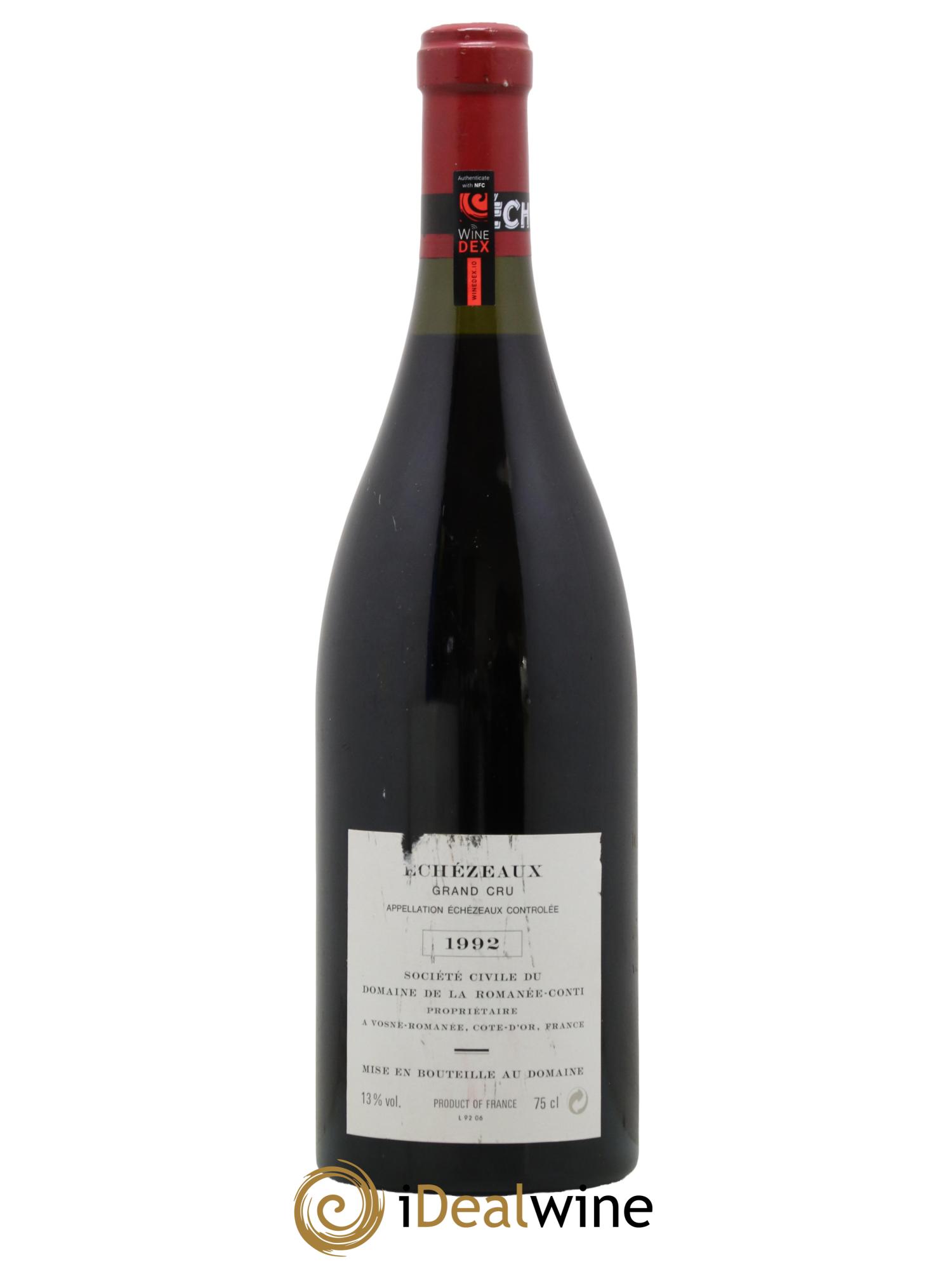 Echezeaux Grand Cru Domaine de la Romanée-Conti 1992 - Lot de 1 bouteille - 1