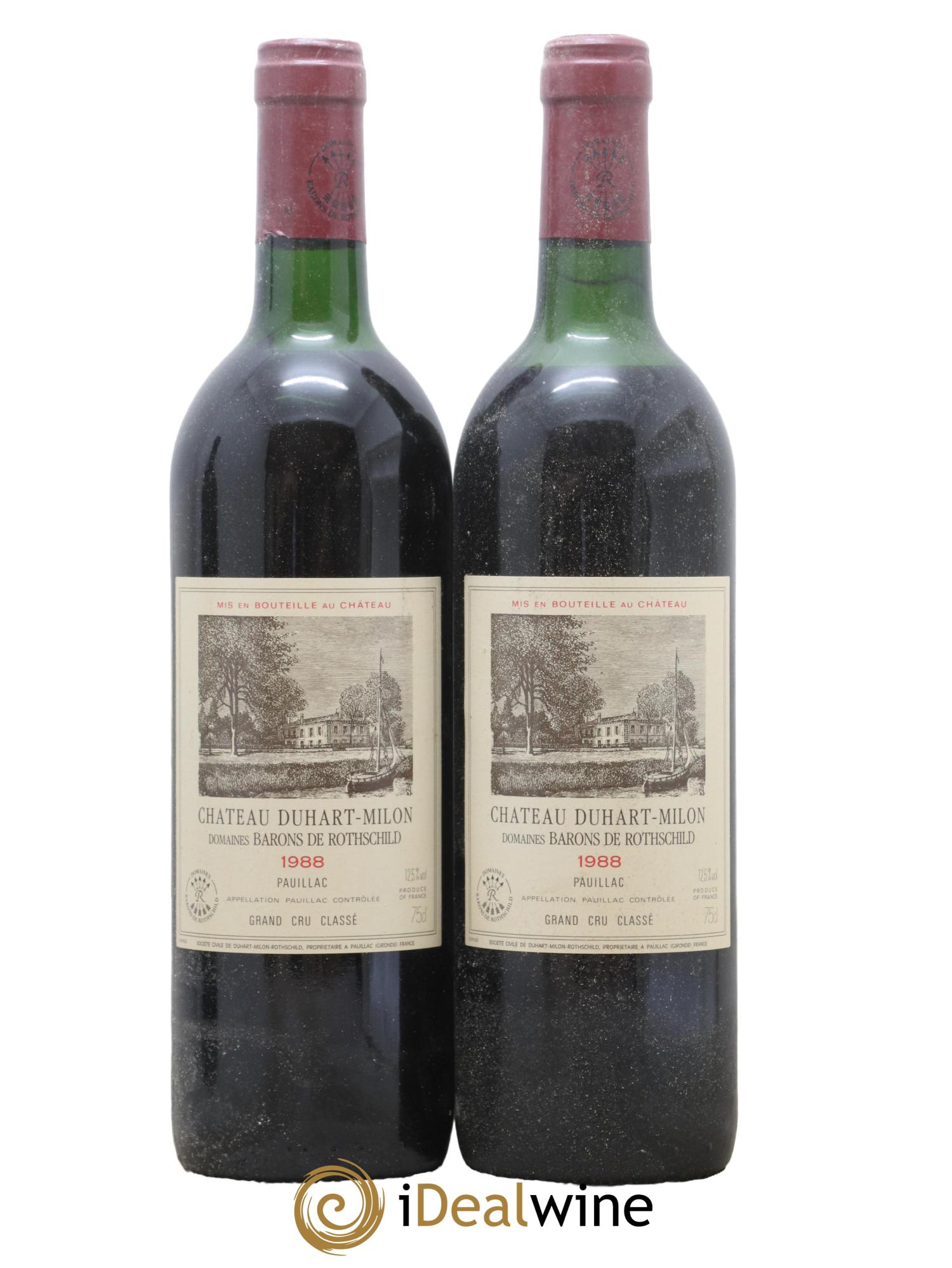 Château Duhart-Milon 4ème Grand Cru Classé 1988 - Lotto di 2 bottiglie - 0