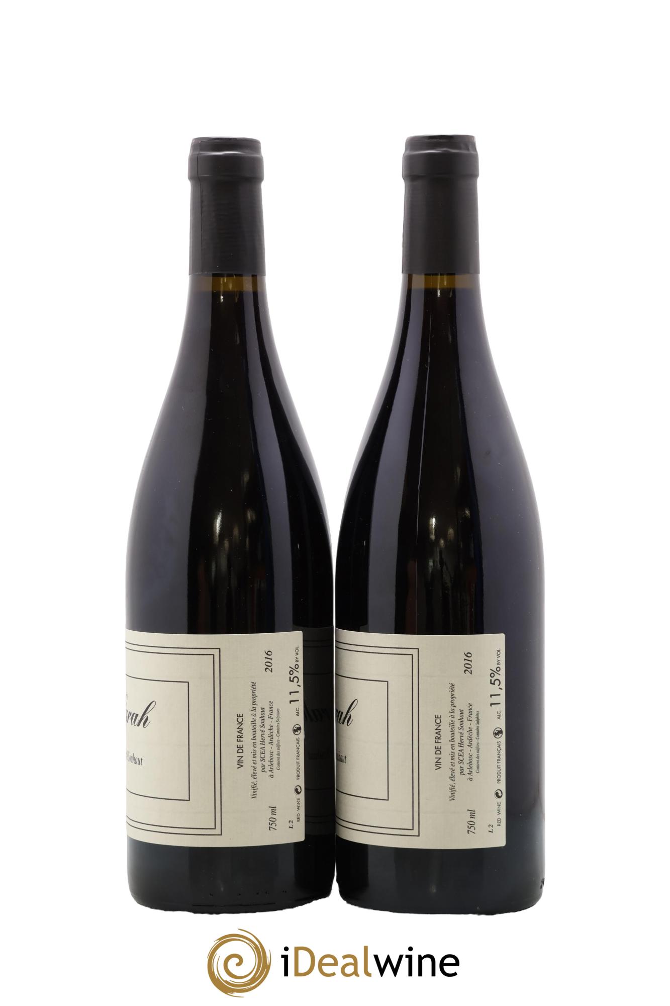 Vin de France Syrah Hervé Souhaut - Domaine Romaneaux-Destezet 2016 - Lot de 2 bouteilles - 1