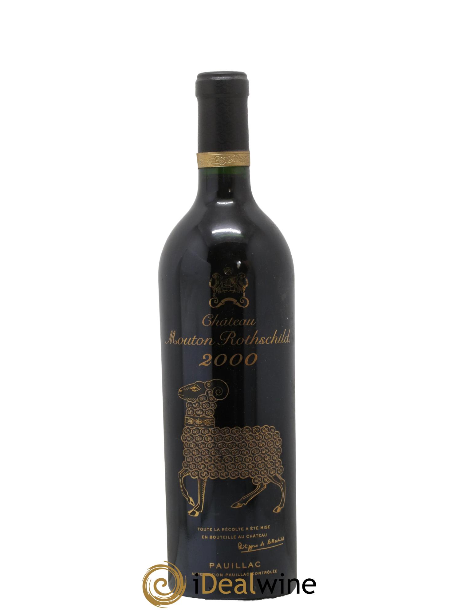 Château Mouton Rothschild 1er Grand Cru Classé 2000 - Lot de 1 bouteille - 0