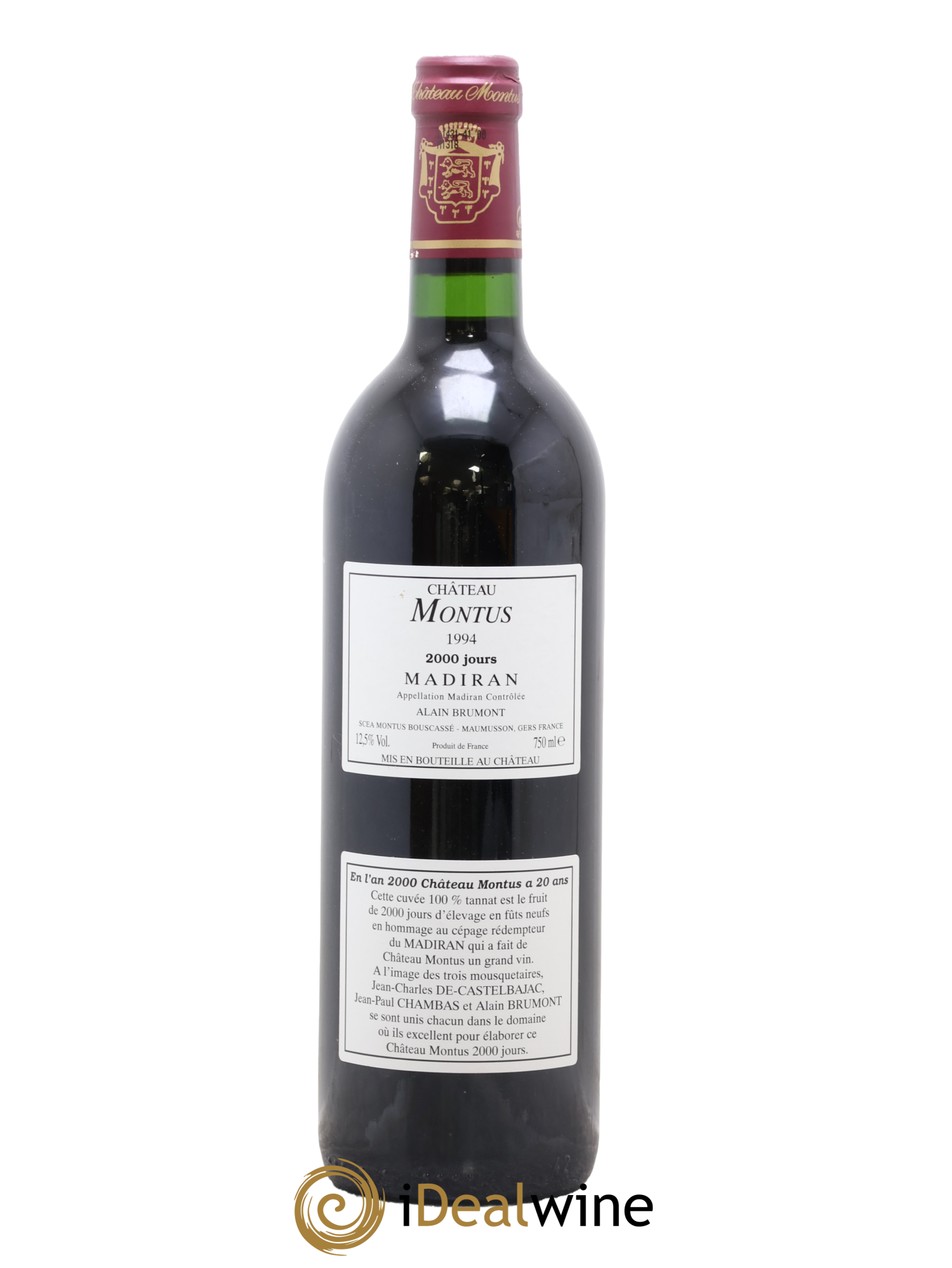 Madiran Château Montus 2000 jours Alain Brumont 1994 - Lot of 1 bottle - 1