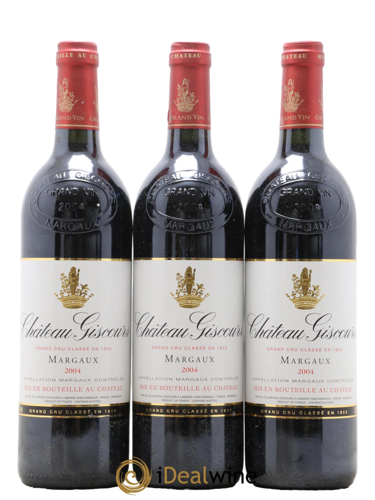 Château Giscours 3ème Grand Cru Classé 2004 - Lot de 3 bouteilles - 0
