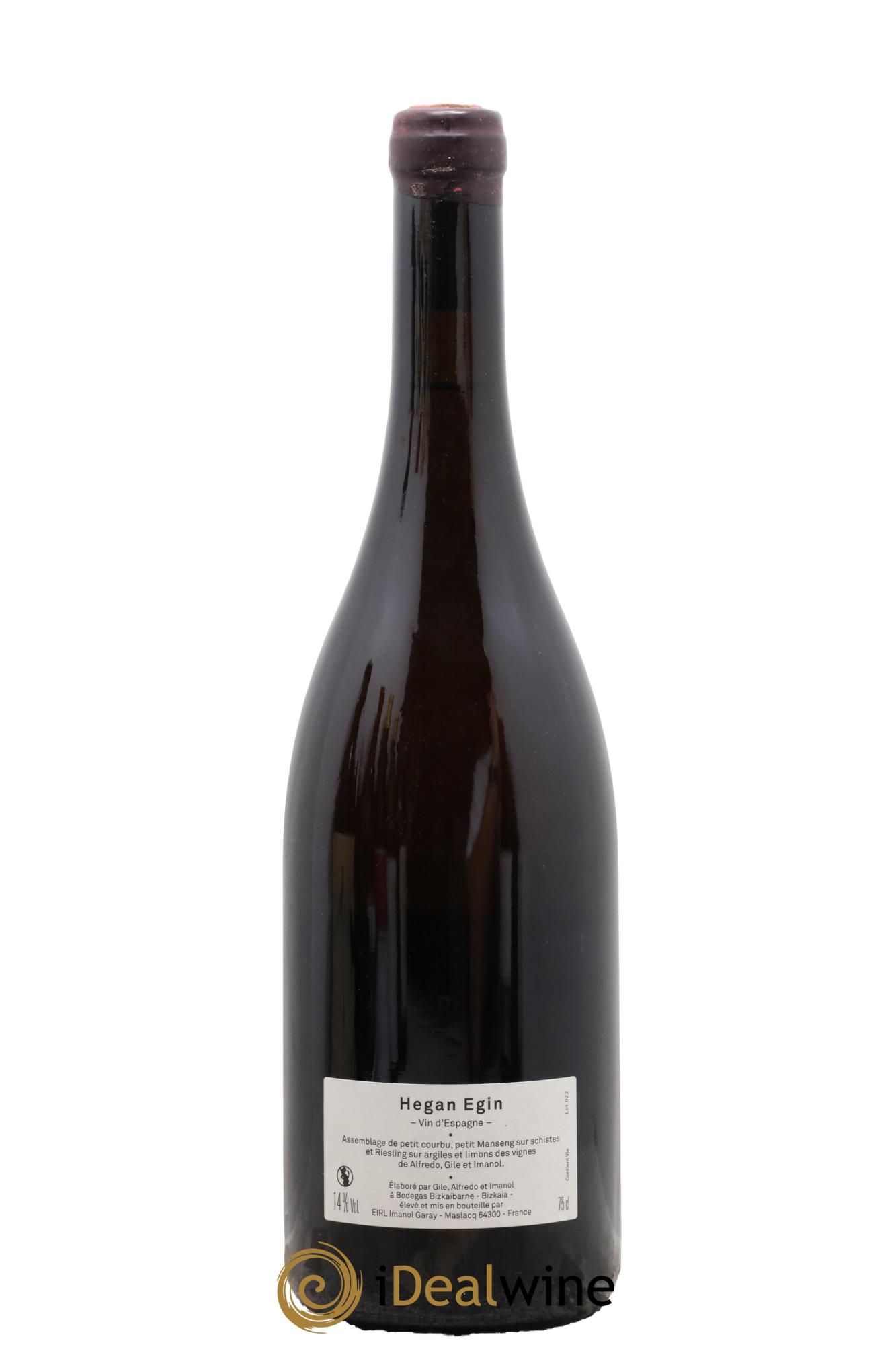 Espagne Hehan Egin Imanol Garay 2021 - Lot de 1 bouteille - 1