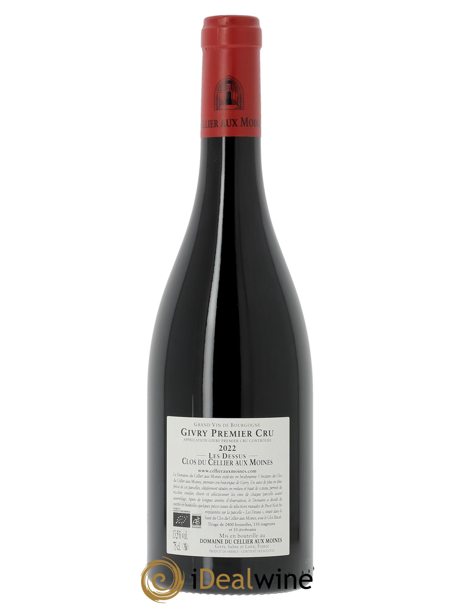 Givry 1er Cru Clos du Cellier aux Moines Les Dessus Cellier aux Moines (Domaine)  2022 - Lotto di 1 bottiglia - 1