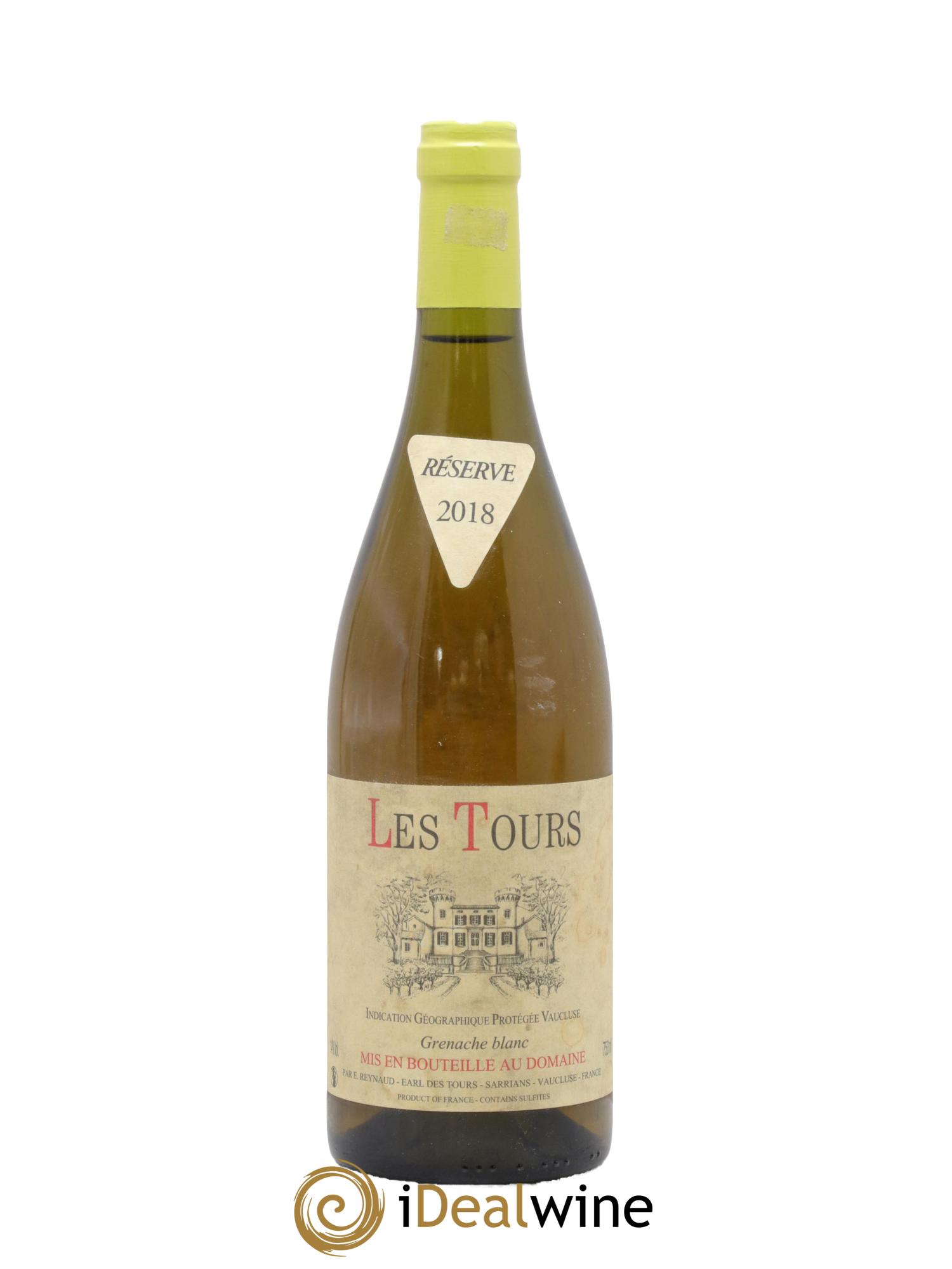 IGP Vaucluse (Vin de Pays de Vaucluse) Les Tours Grenache Blanc Emmanuel Reynaud 2018 - Lot of 1 bottle - 0