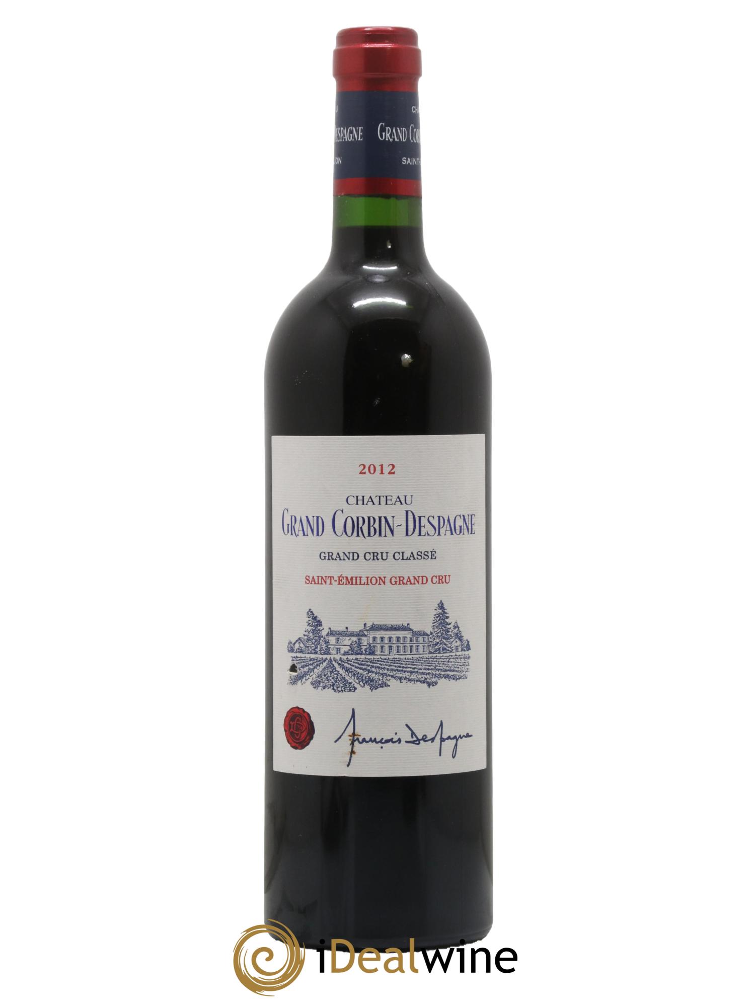 Château Grand Corbin Despagne Grand Cru Classé 2012 - Lot de 1 bouteille - 0
