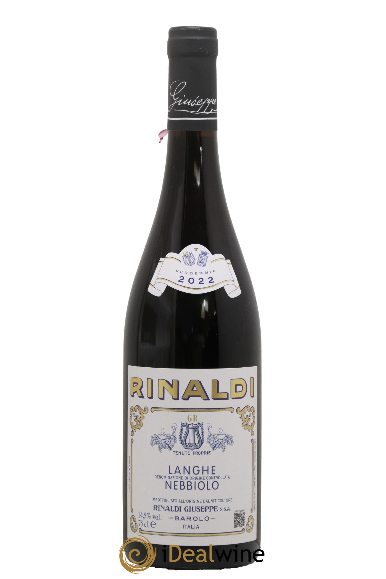 Langhe DOC Nebbiolo Giuseppe Rinaldi 2022 - Lot de 1 bouteille - 0