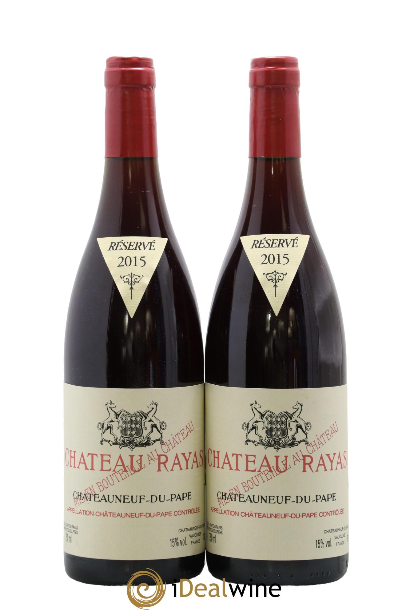 Châteauneuf-du-Pape Château Rayas Emmanuel Reynaud 2015 - Lot of 2 bottles - 0