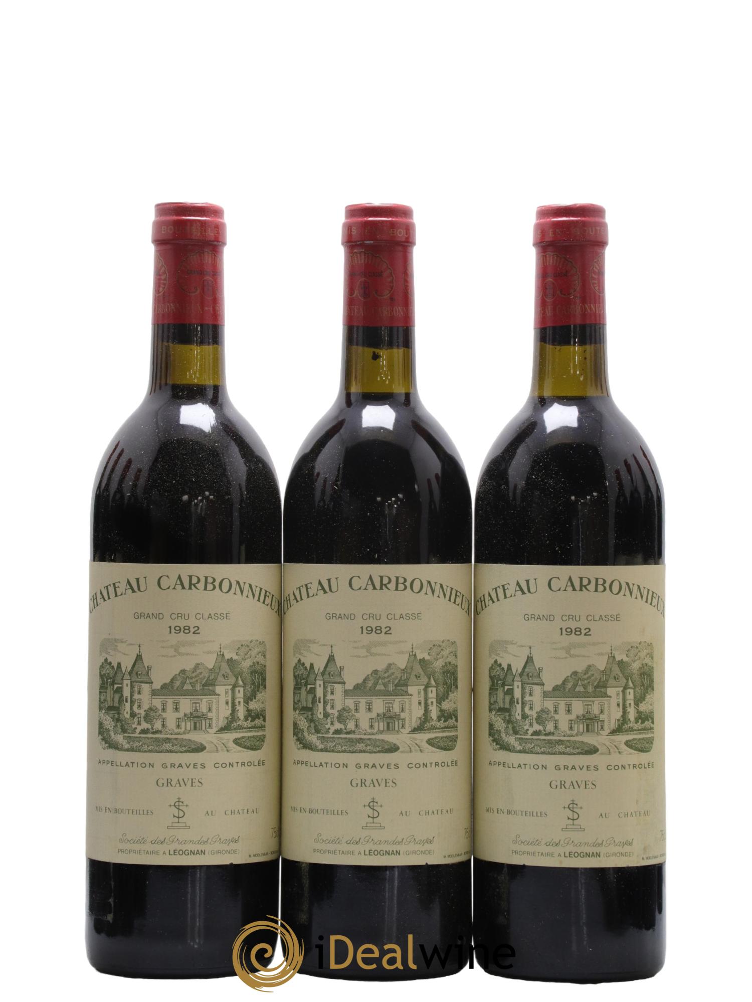 Château Carbonnieux Cru Classé de Graves 1982 - Lot de 12 bouteilles - 1