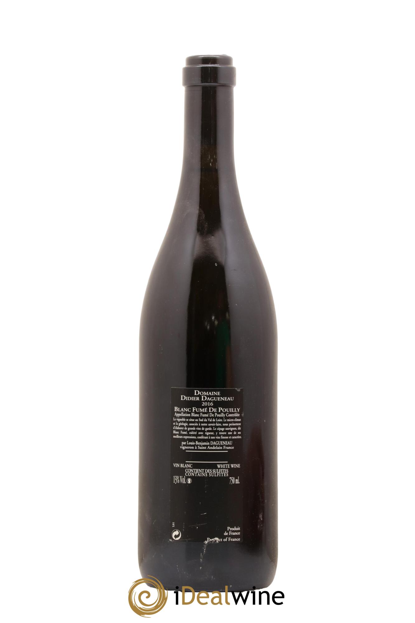 Vin de France (anciennement Pouilly-Fumé) Silex Dagueneau (Domaine Didier - Louis-Benjamin) 2016 - Lot de 1 bouteille - 1