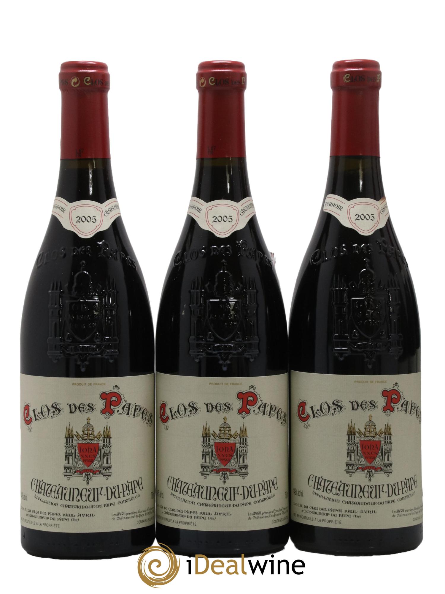 Châteauneuf-du-Pape Clos des Papes - Paul Avril 2005 - Lotto di 12 bottiglie - 2