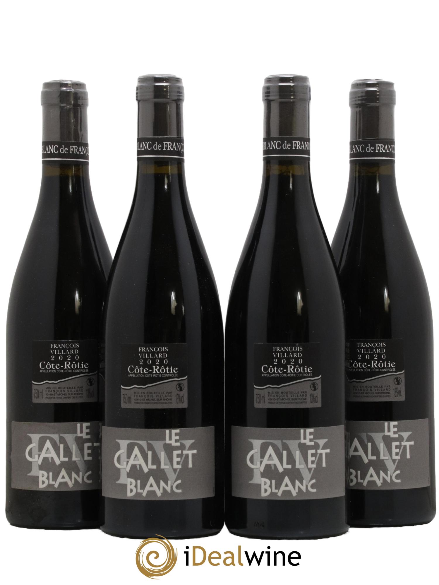 Côte-Rôtie Le Gallet Blanc François Villard 2020 - Lot de 4 bouteilles - 0