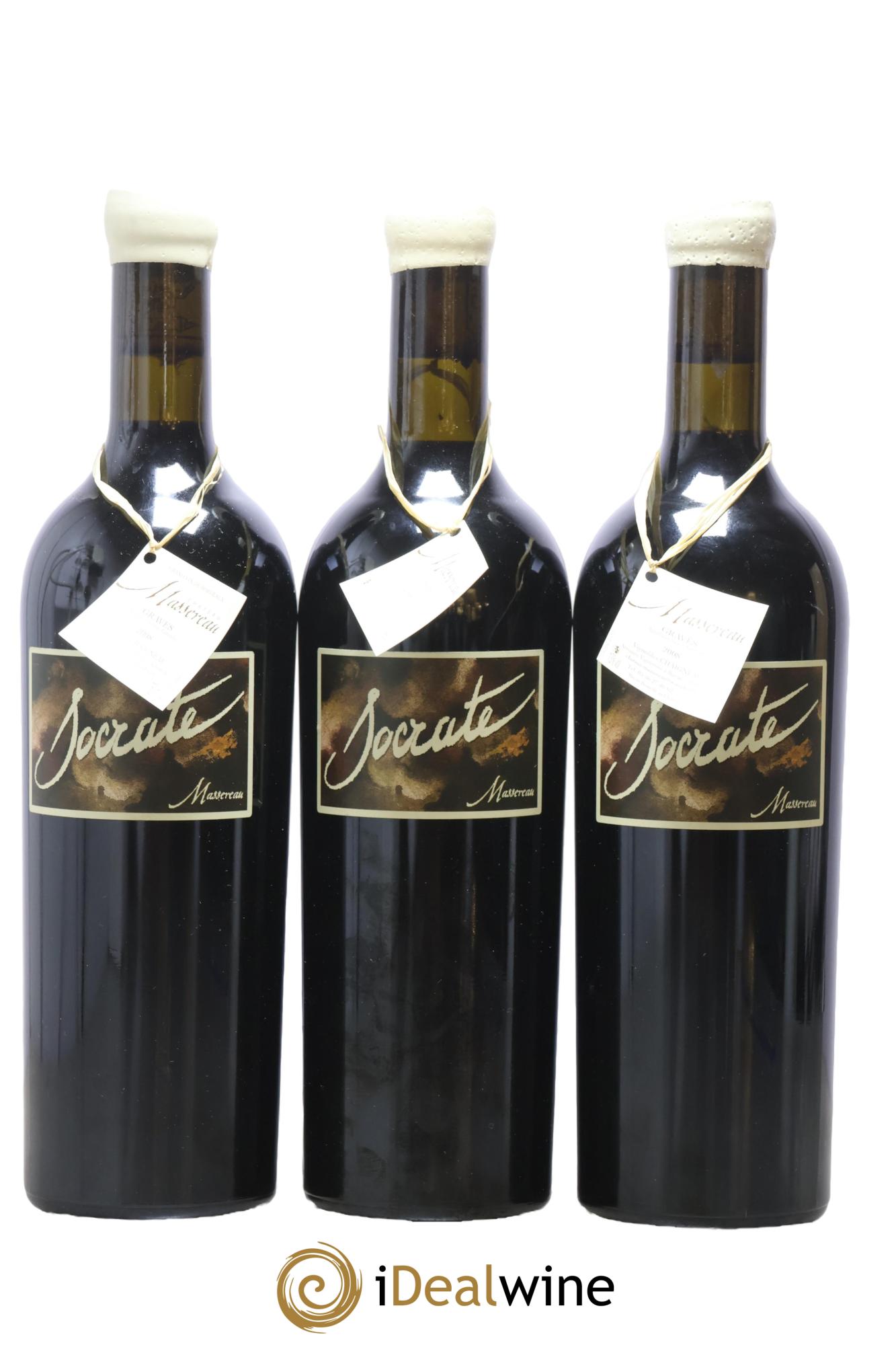 Graves Socrate Château Massereau 2008 - Lot of 3 bottles - 0