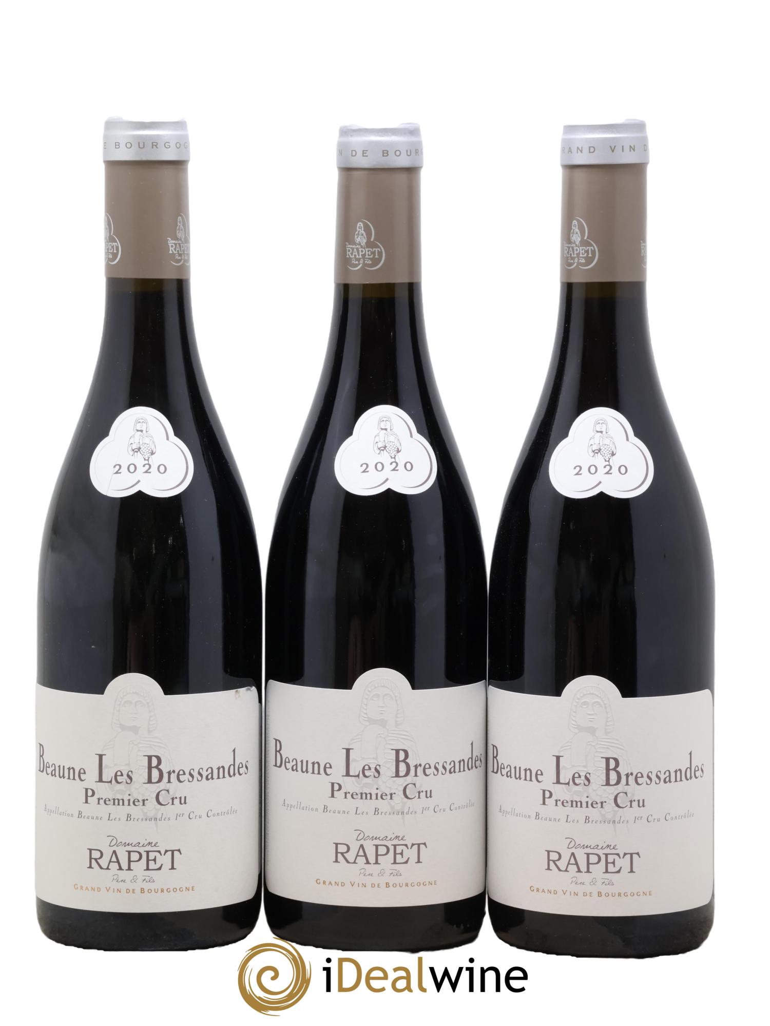 Beaune 1er Cru Bressandes Rapet Père & Fils 2020 - Lotto di 3 bottiglie - 0
