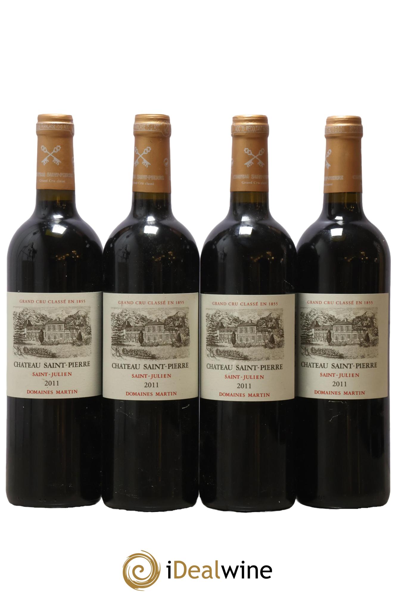 Château Saint-Pierre 4ème Grand Cru Classé 2011 - Lotto di 4 bottiglie - 0