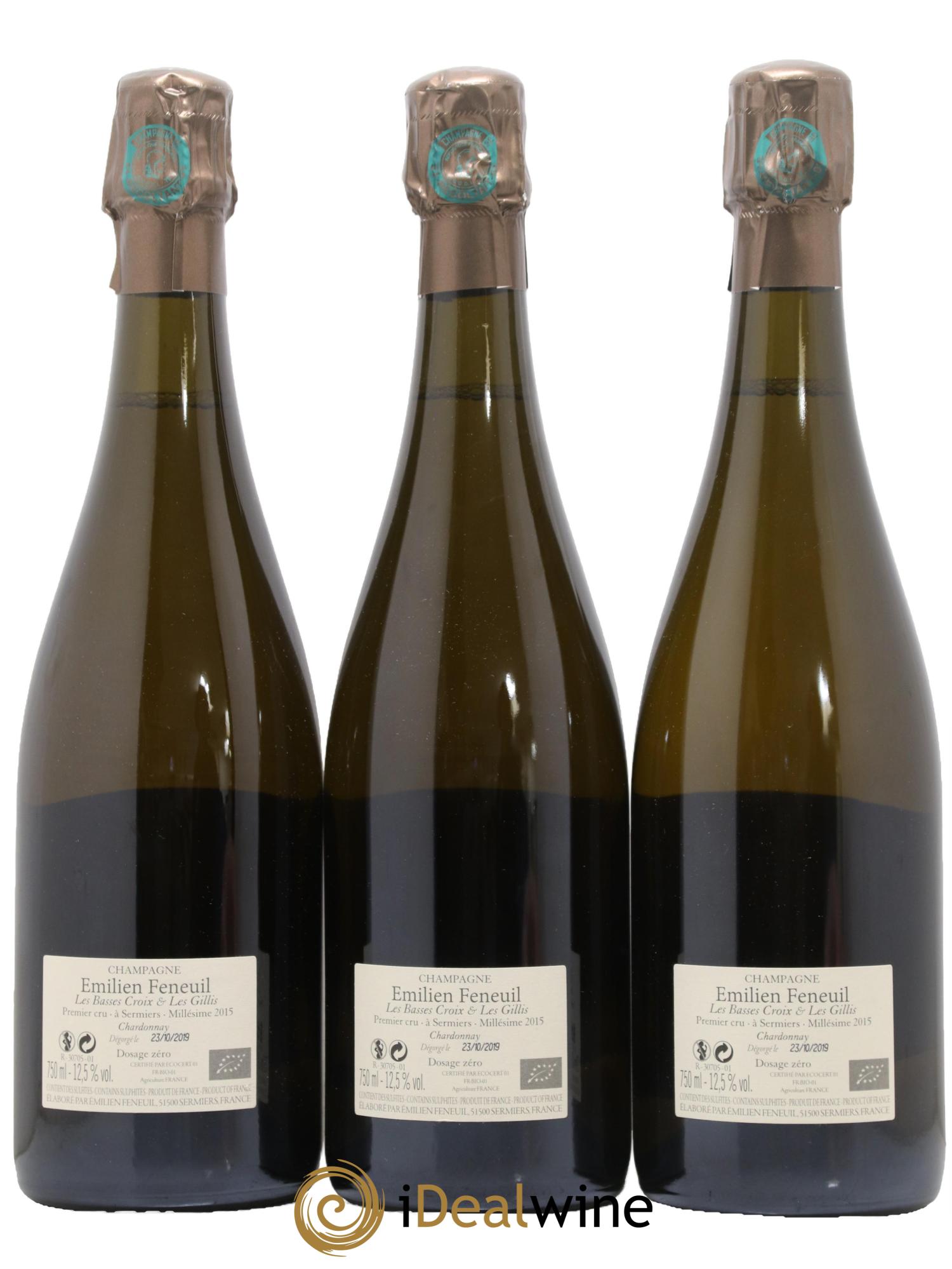 Les Basses Croix et Les Gillis Blancs de Blanc Emilien Feneuil 2015 - Lot de 3 bouteilles - 1