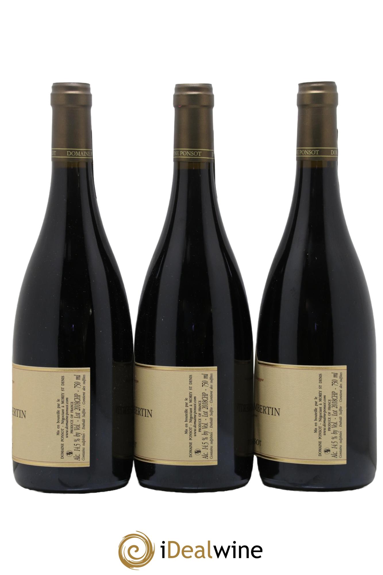 Chapelle-Chambertin Grand Cru Ponsot (Domaine) 2018 - Lot of 3 bottles - 2