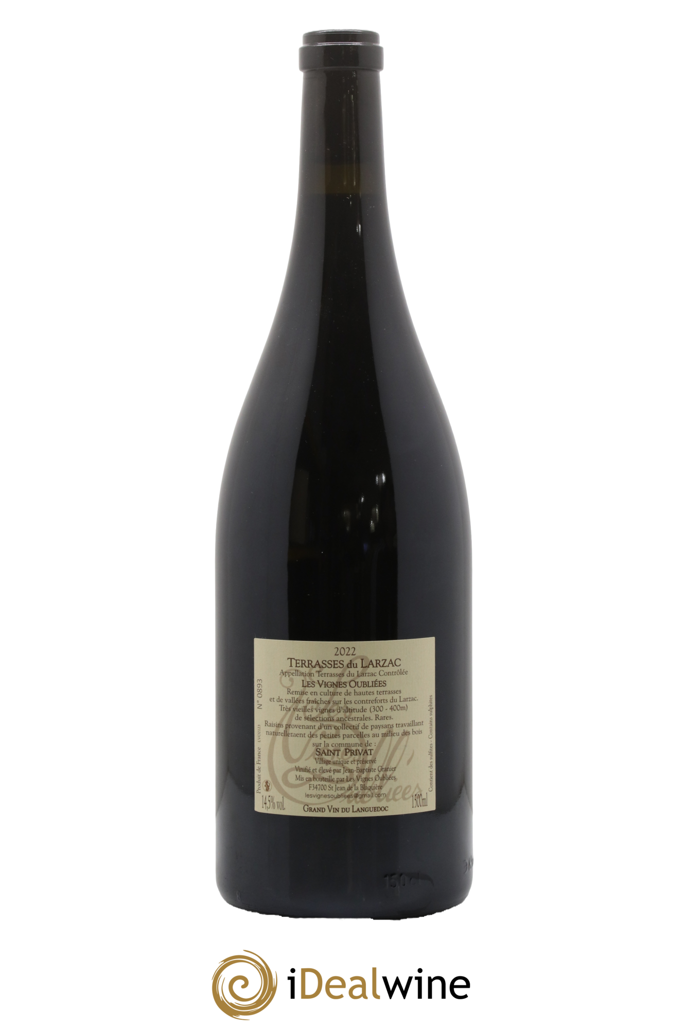 Terrasses du Larzac Les Vignes Oubliées Jean-Baptiste Granier 2022 - Posten von 1 Magnum - 1